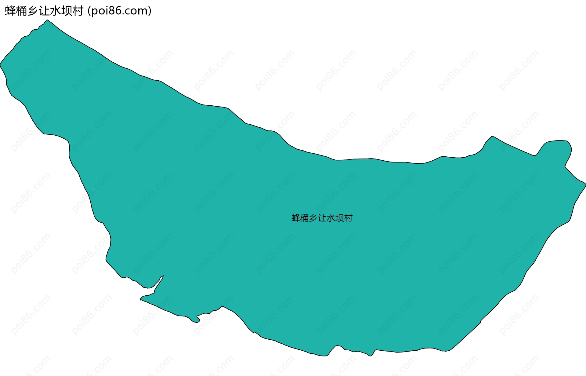 蜂桶乡让水坝村边界地图