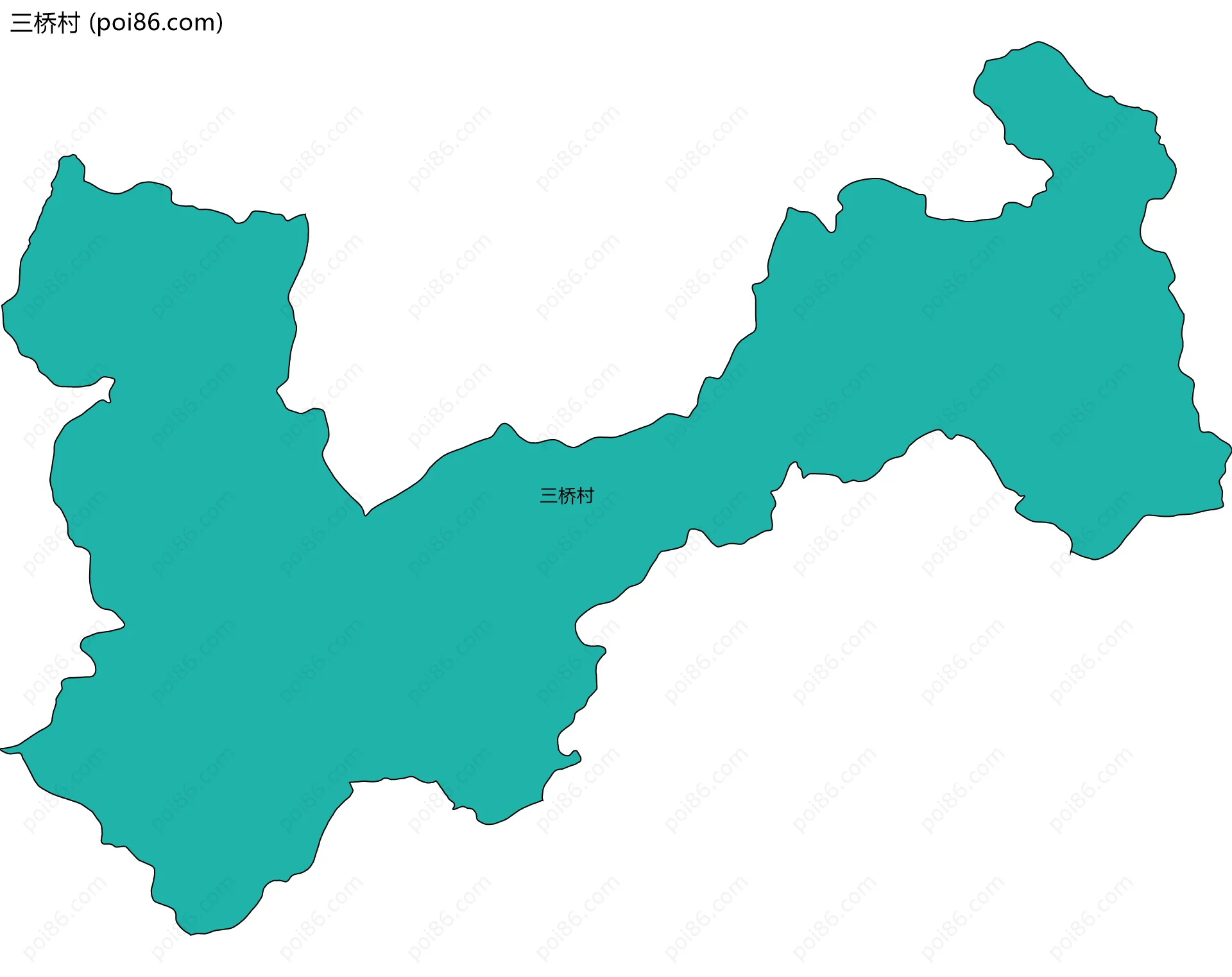 三桥村边界地图
