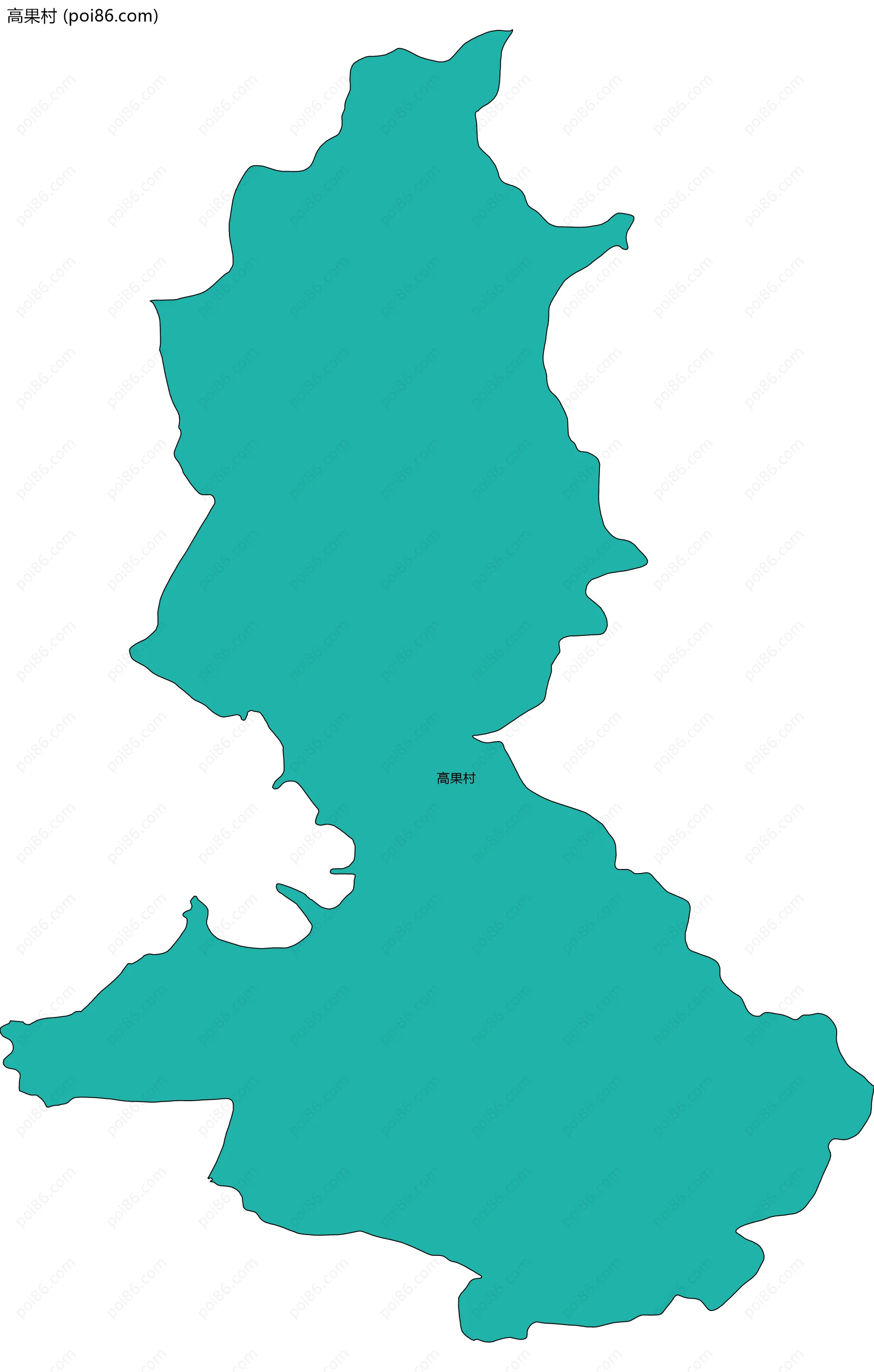 高果村边界地图