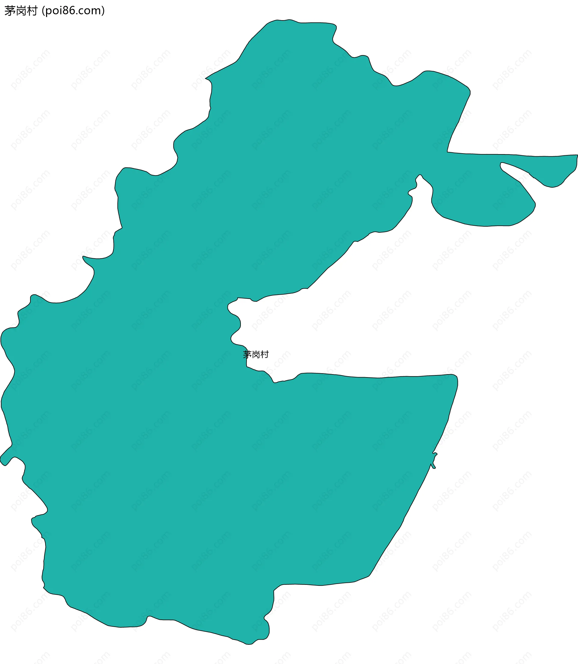 茅岗村边界地图