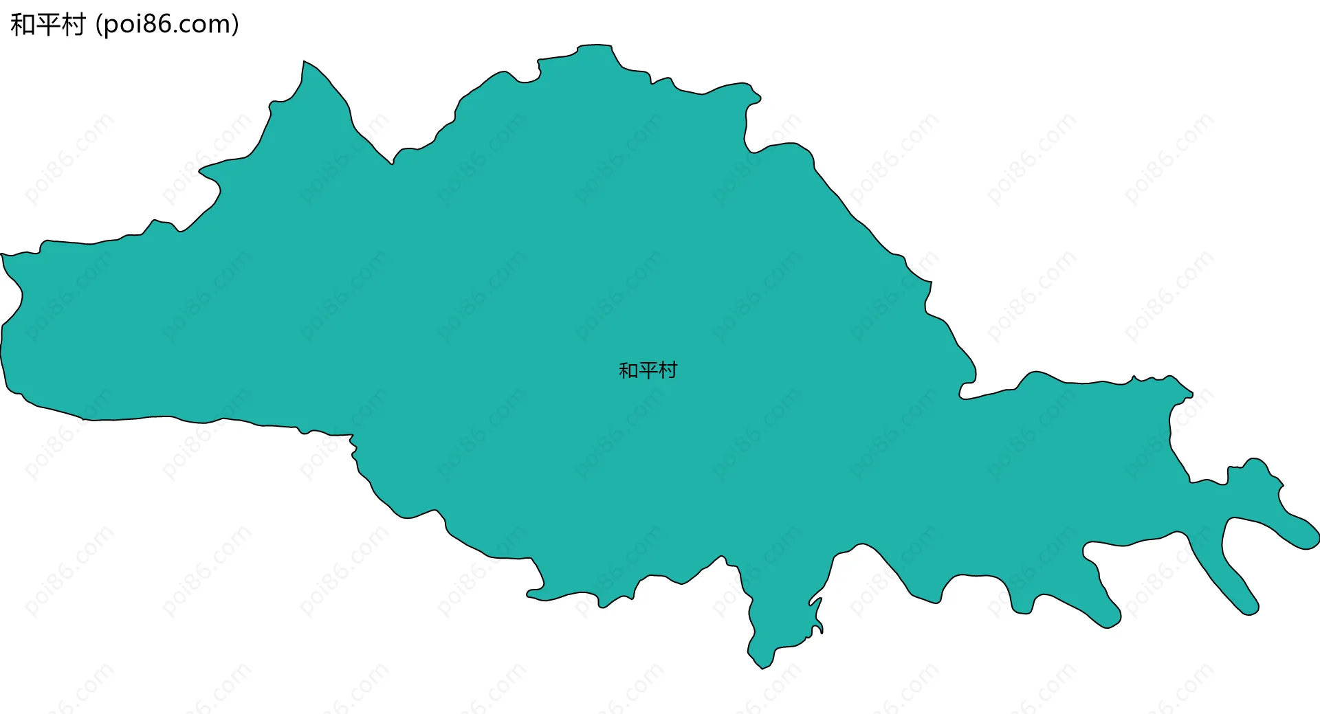 和平村边界地图