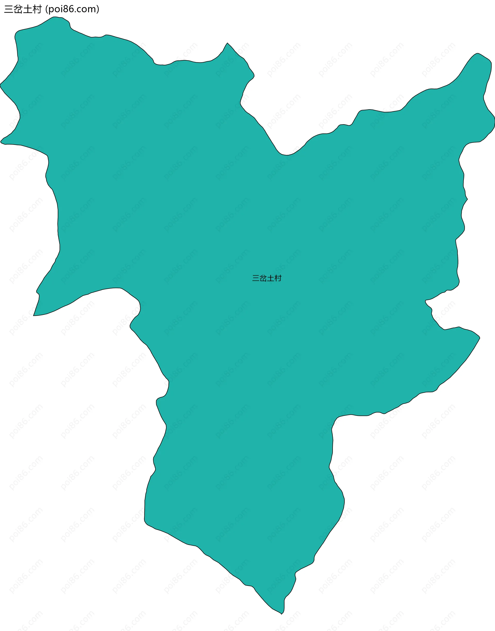 三岔土村边界地图