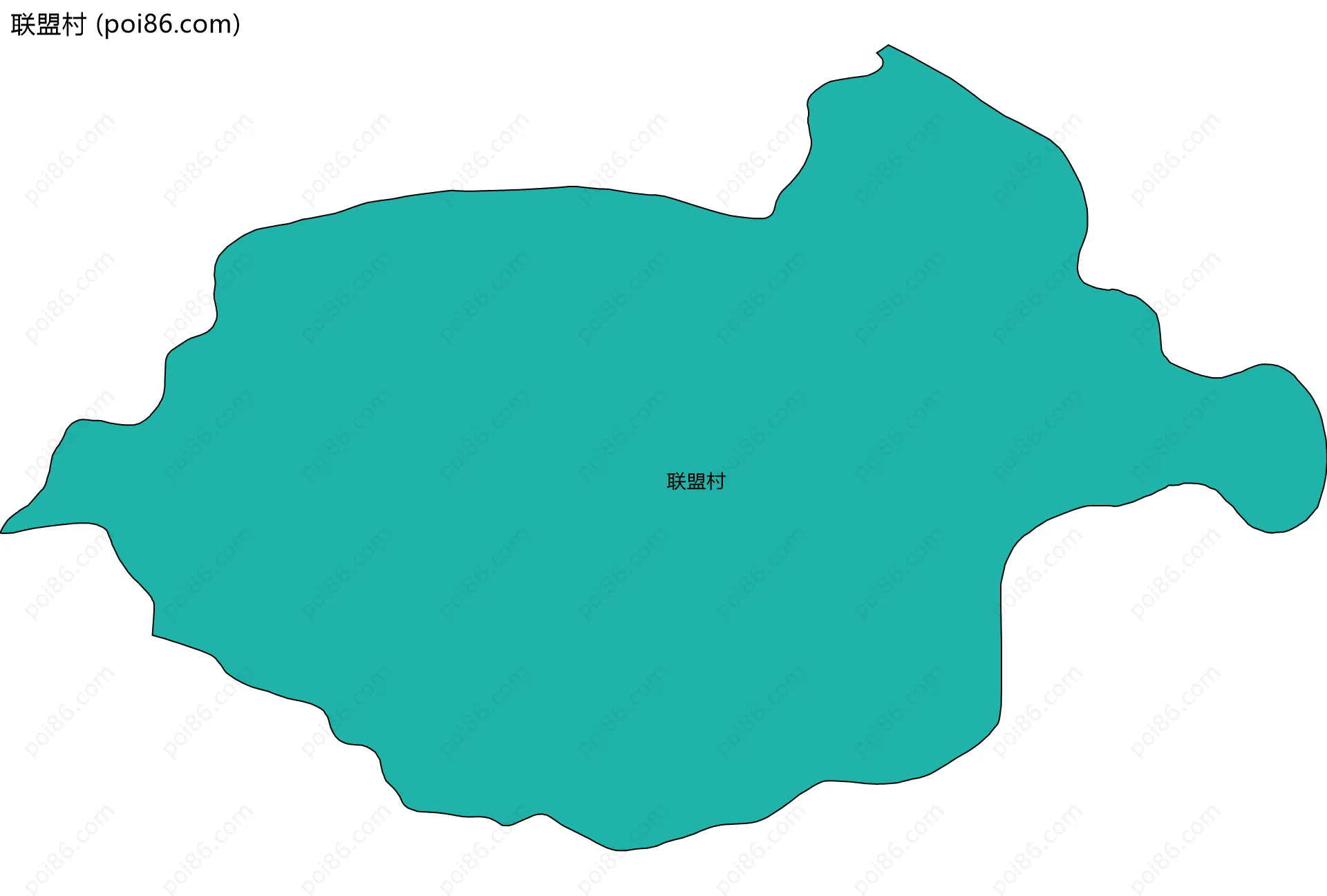 联盟村边界地图