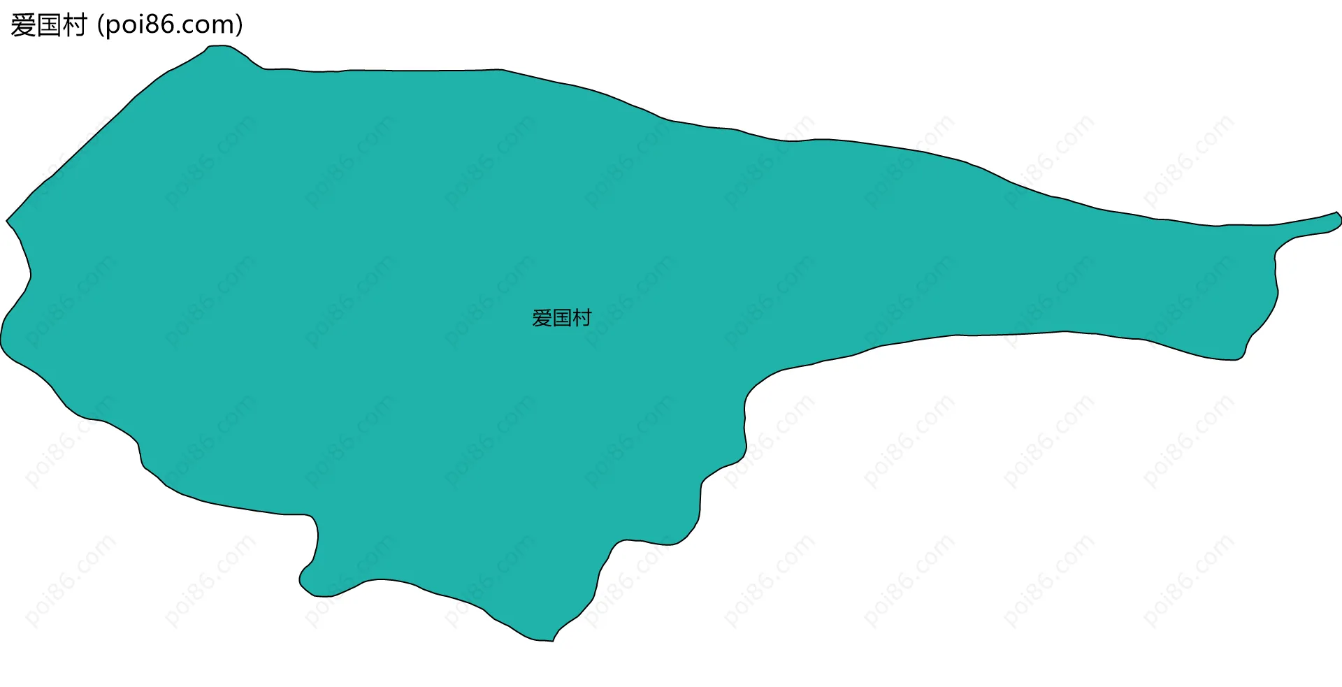 爱国村边界地图