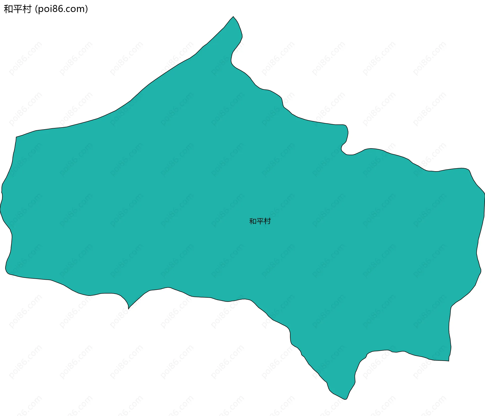 和平村边界地图