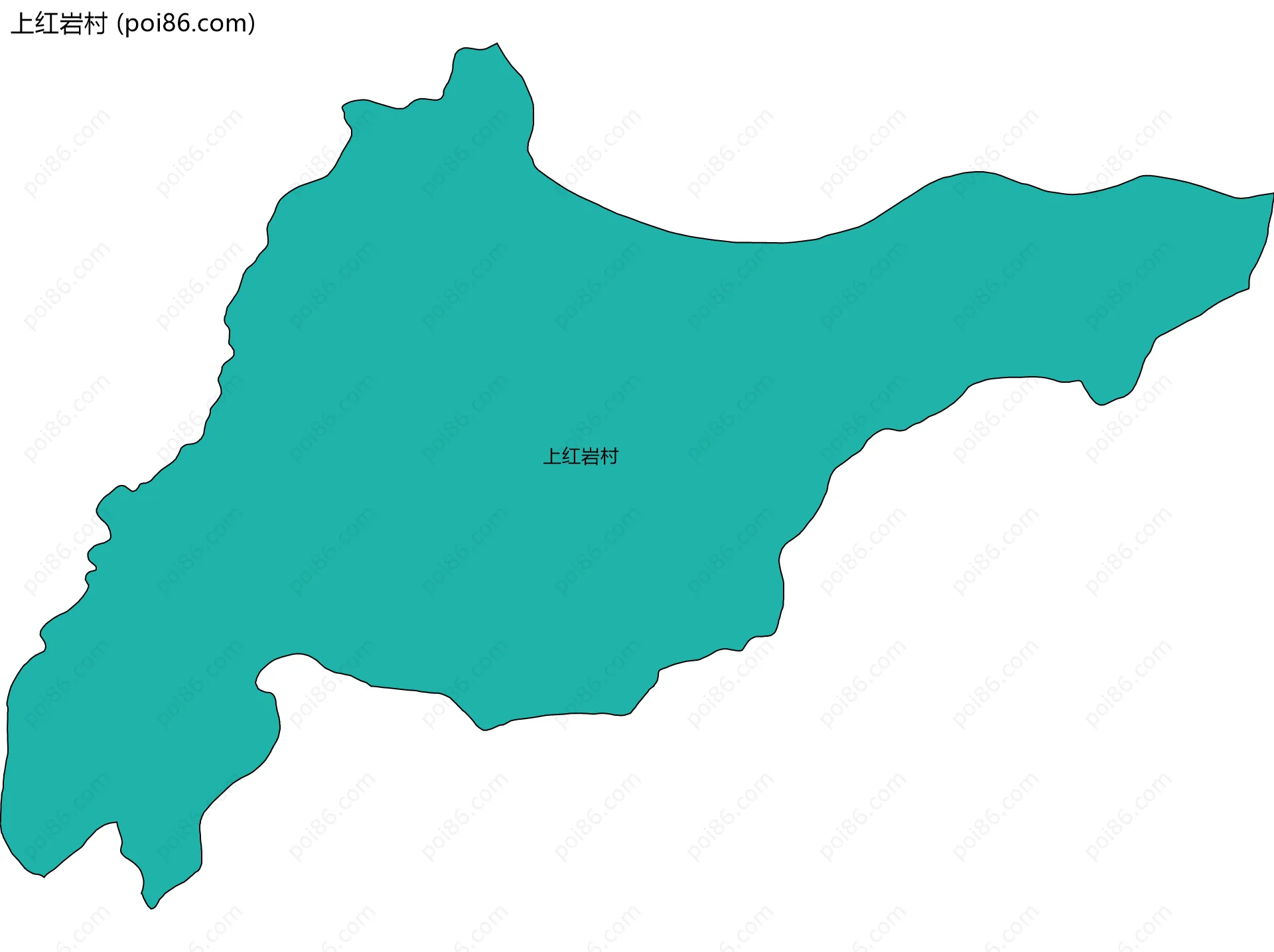 上红岩村边界地图