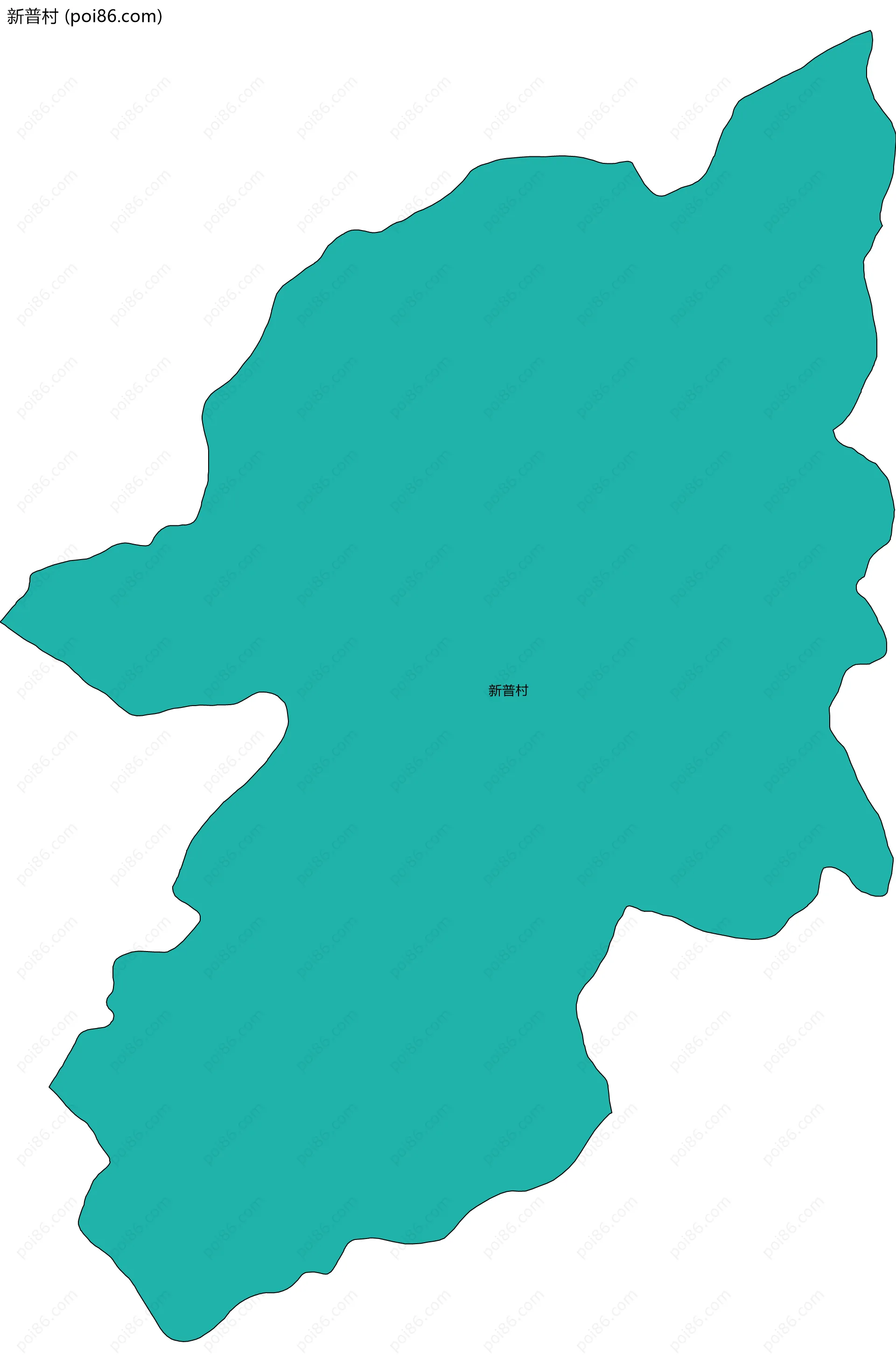 新普村边界地图