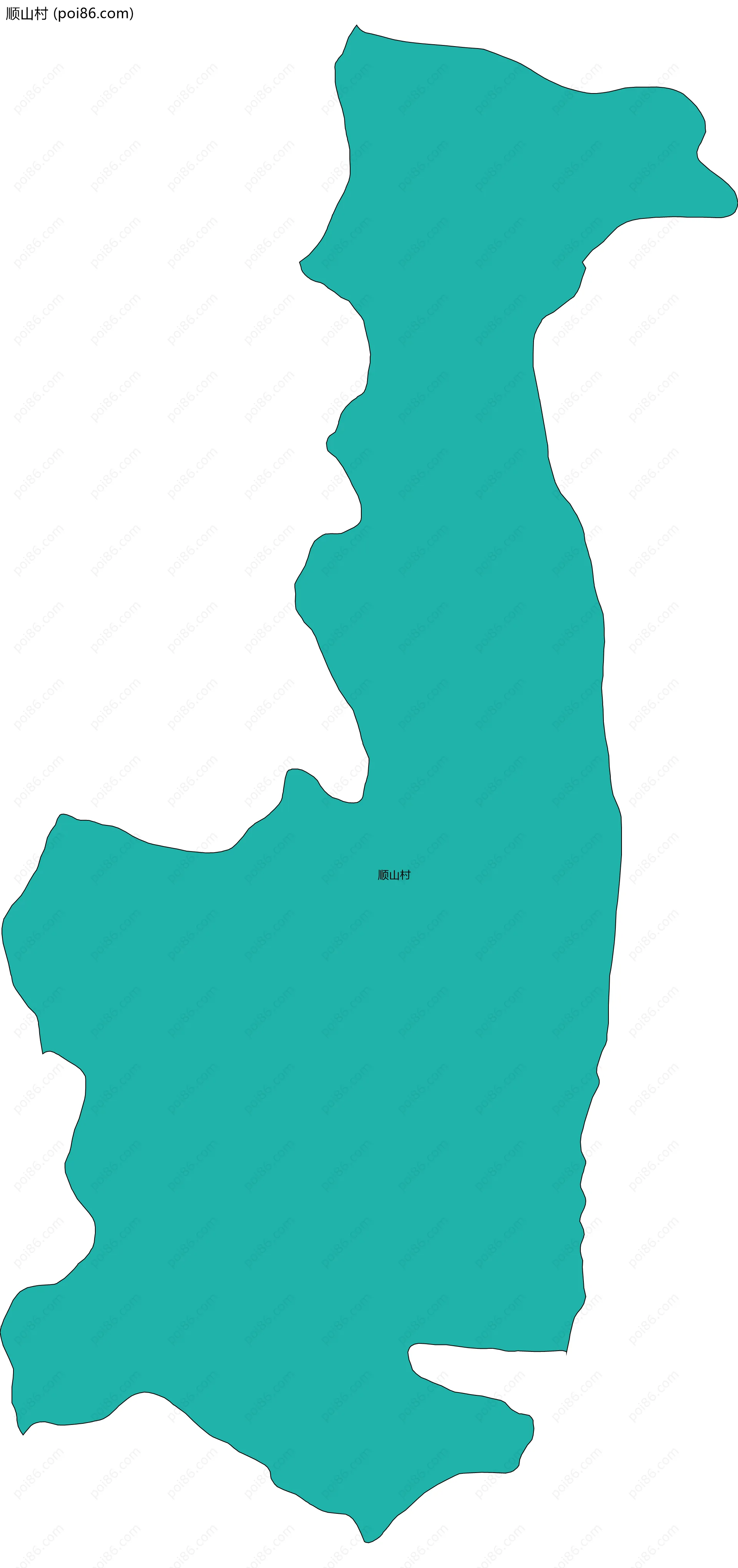 顺山村边界地图