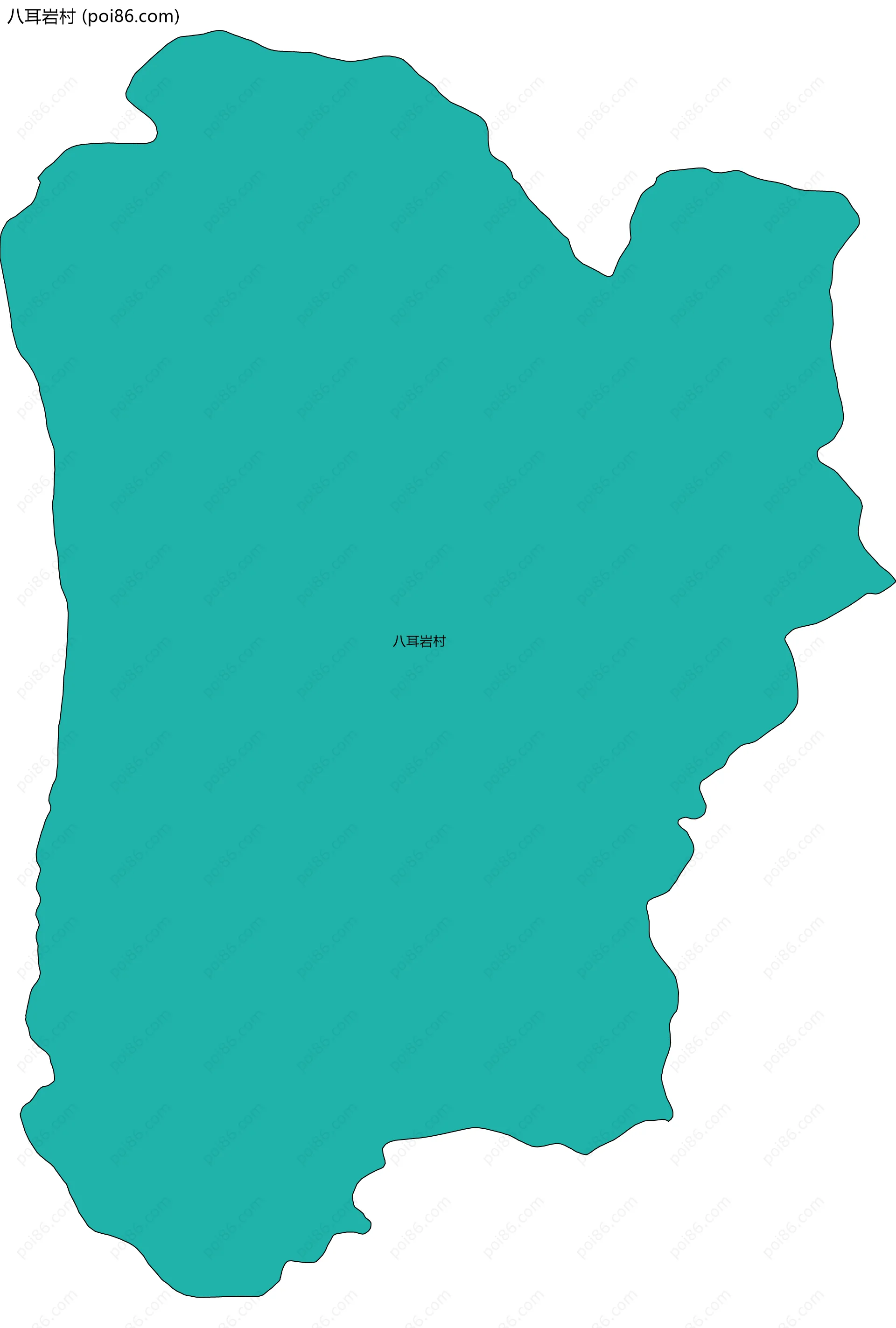 八耳岩村边界地图