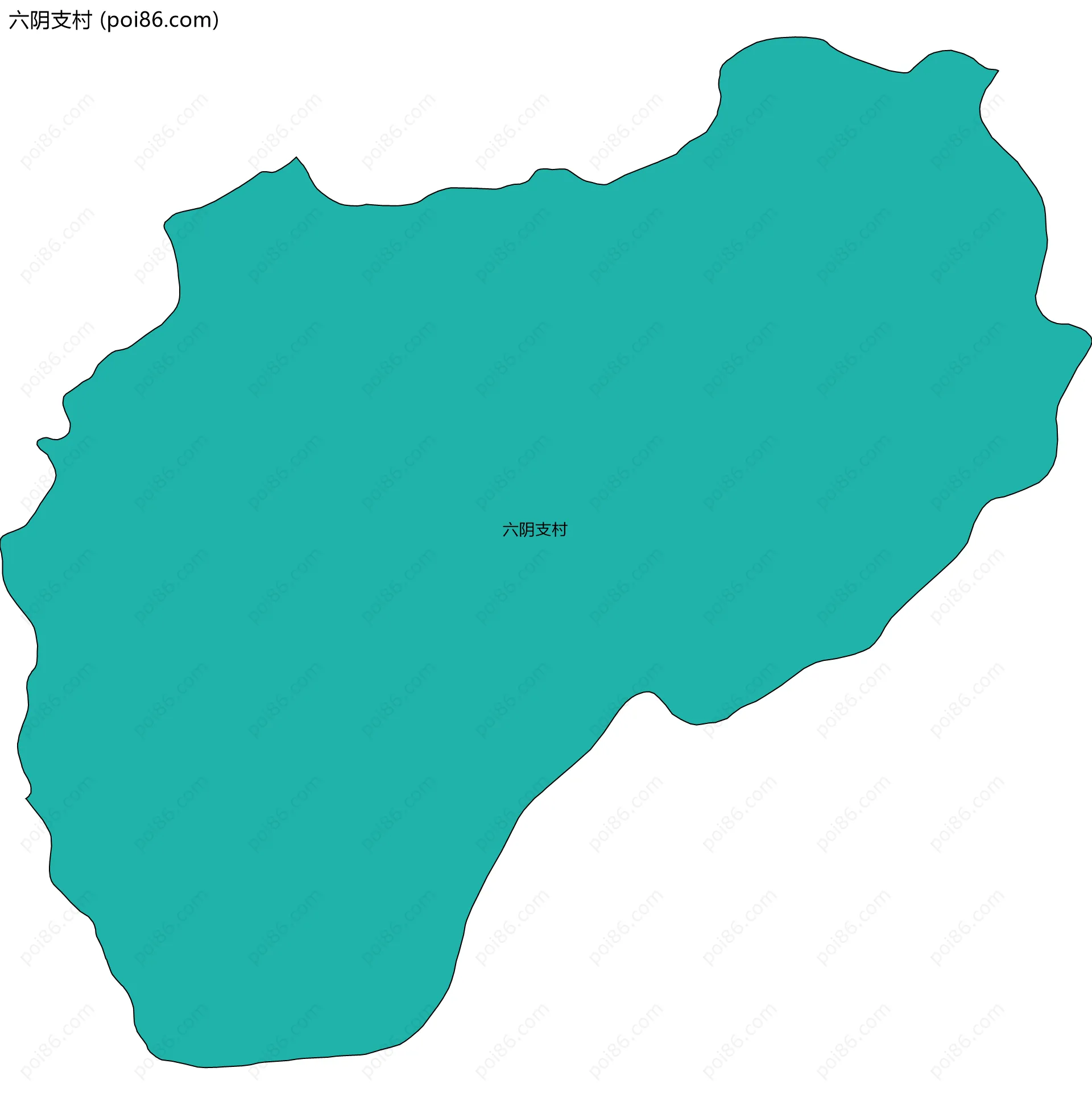 六阴支村边界地图