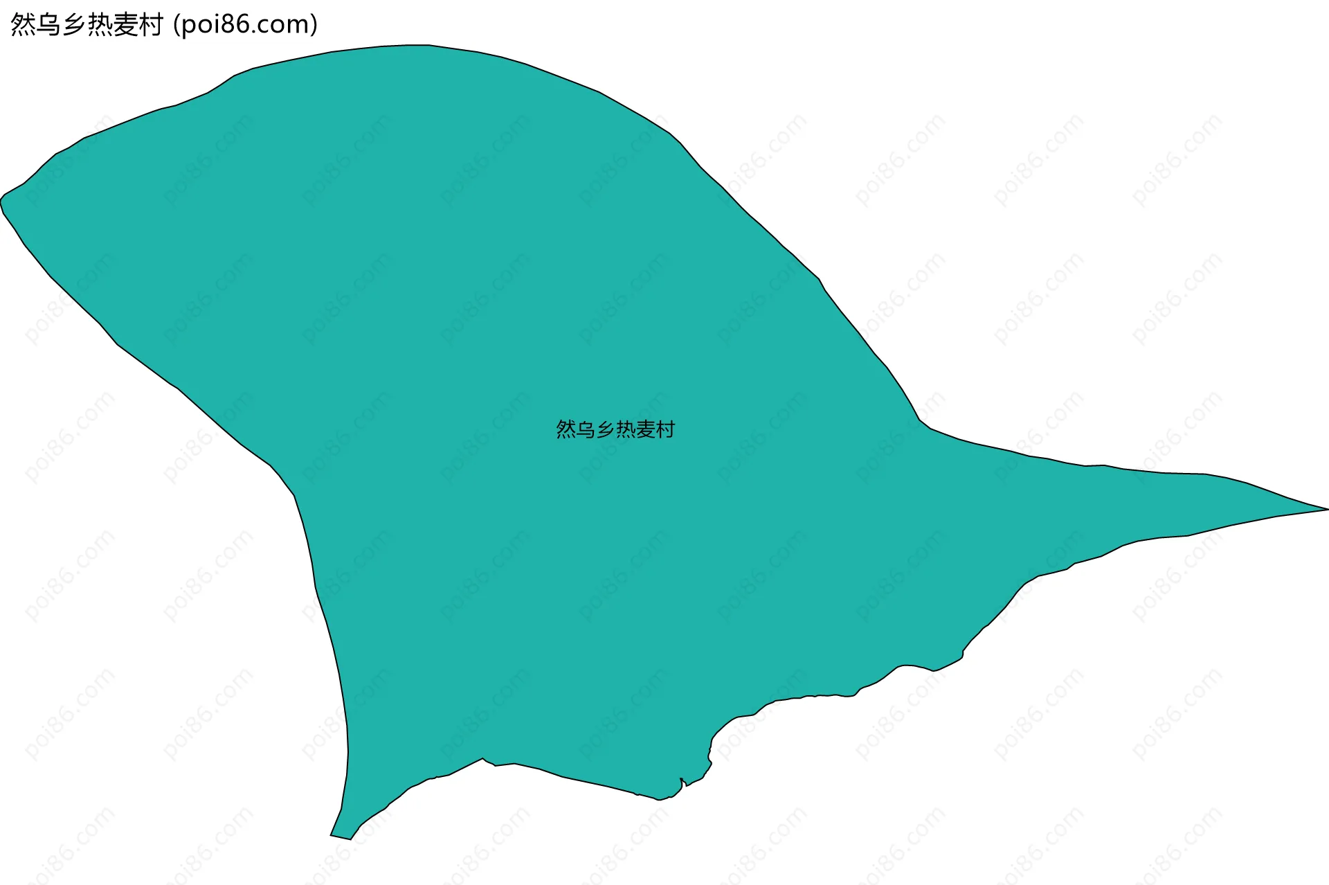 然乌乡热麦村边界地图