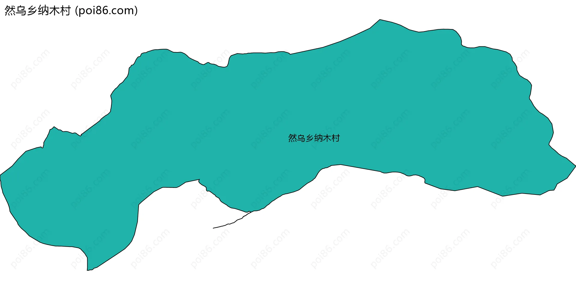 然乌乡纳木村边界地图