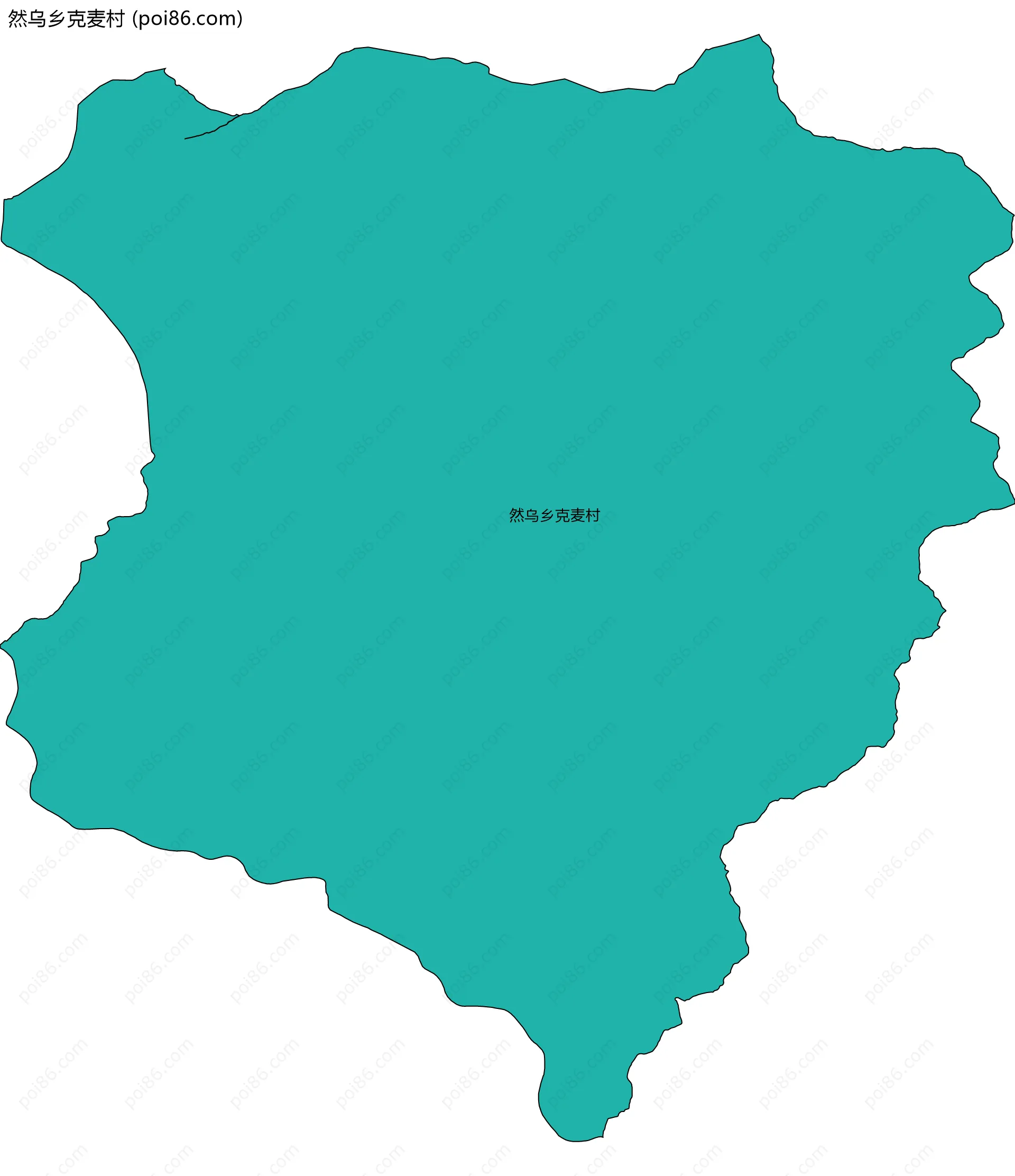 然乌乡克麦村边界地图