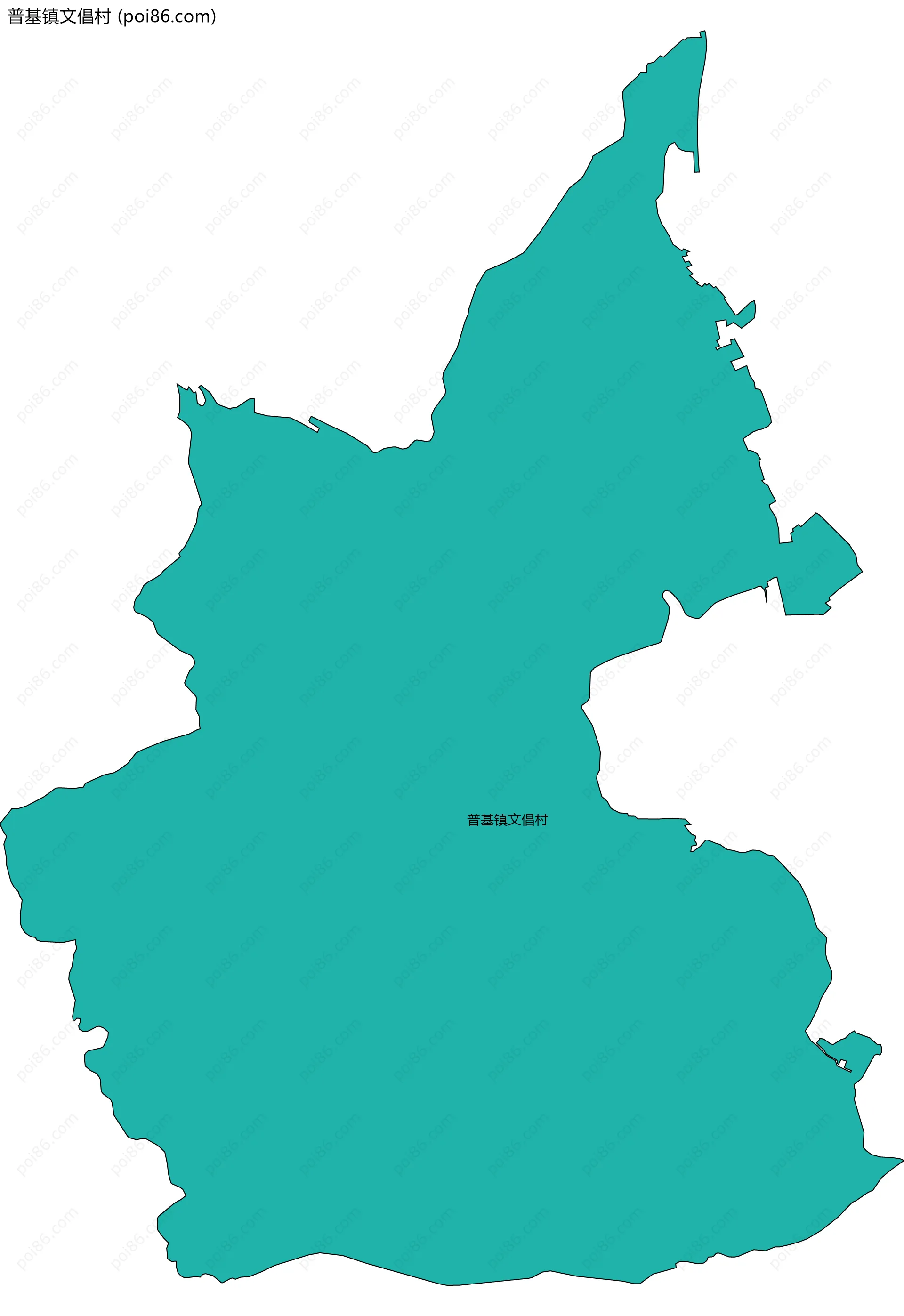 普基镇文倡村边界地图
