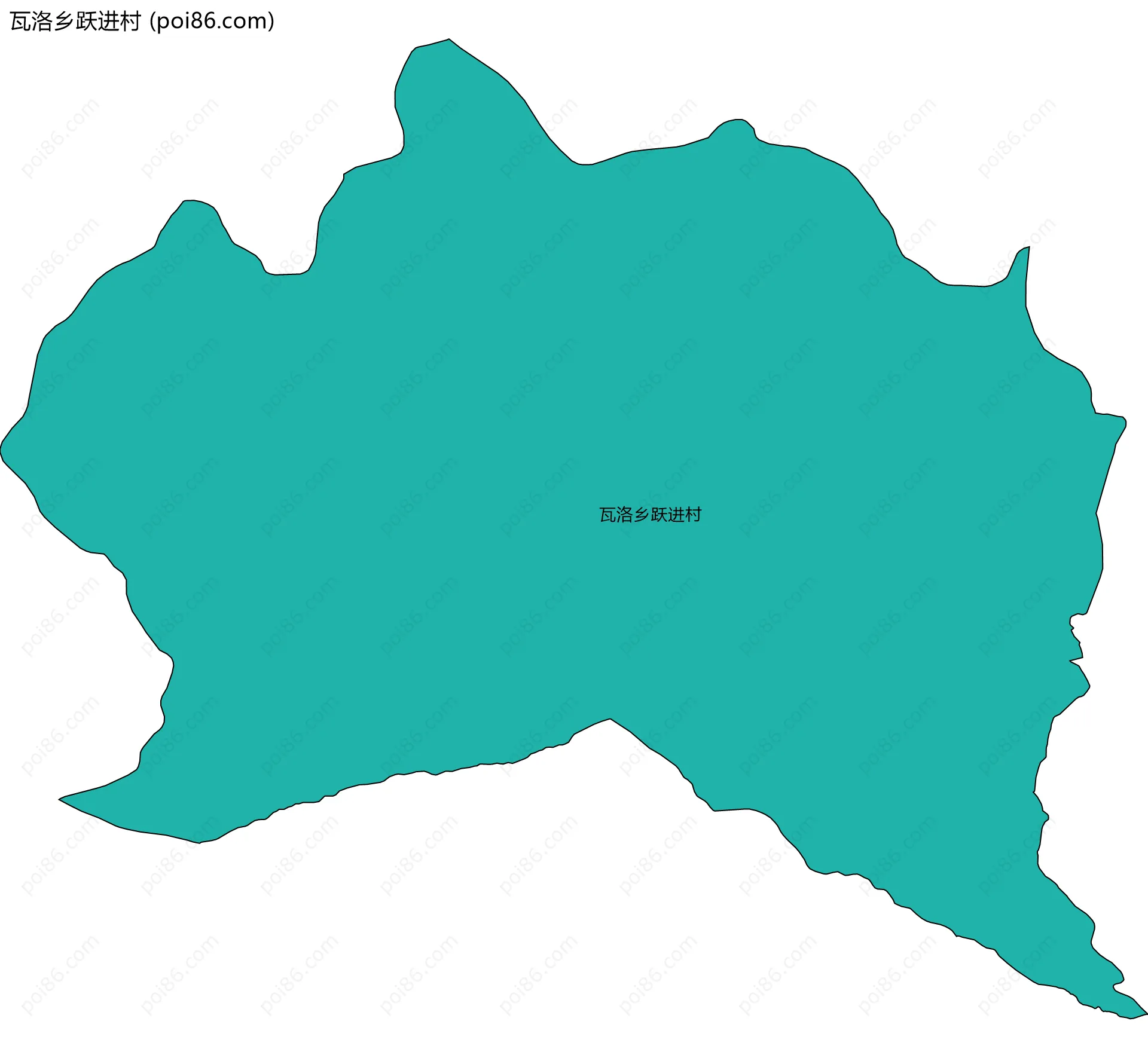 瓦洛乡跃进村边界地图