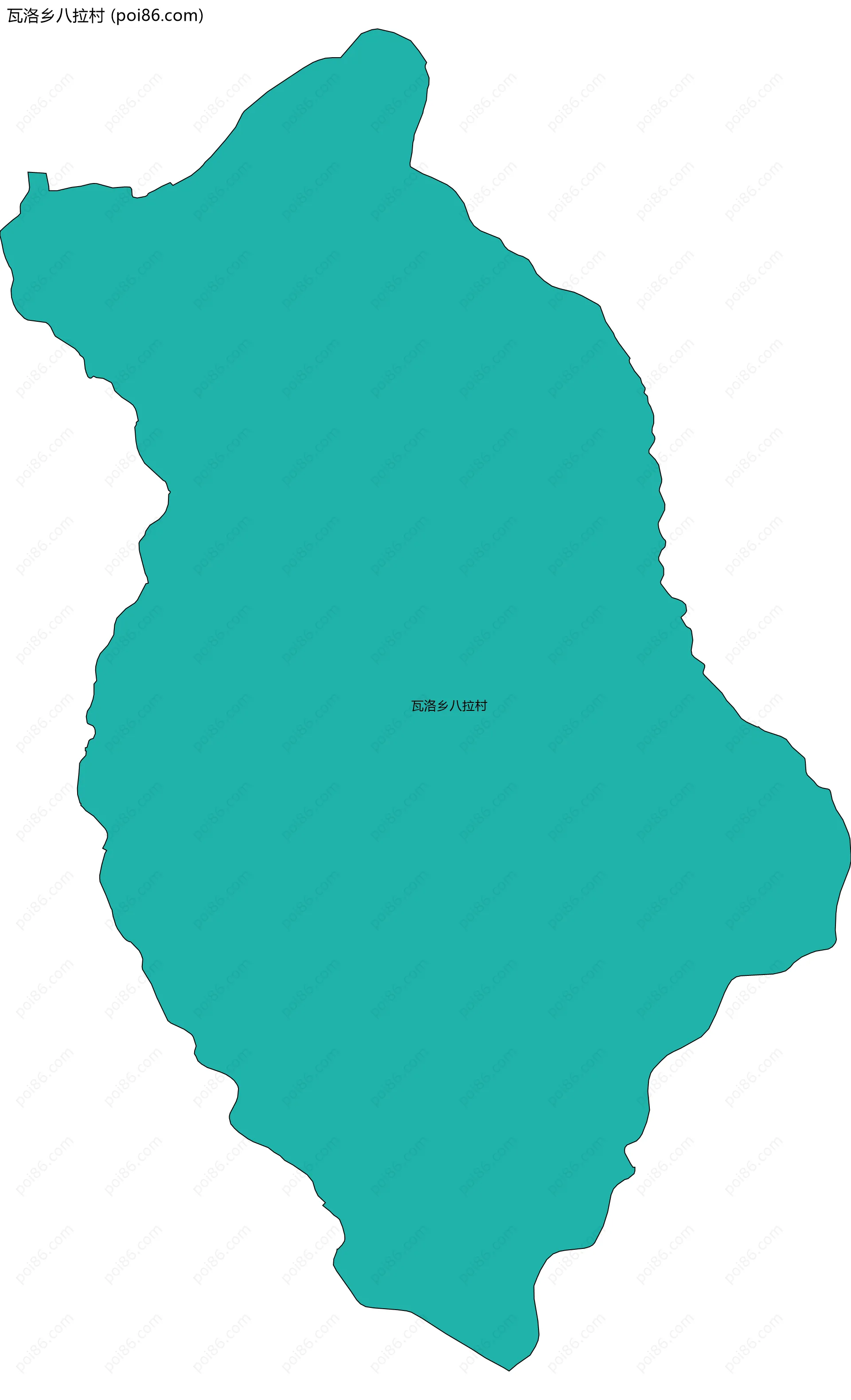 瓦洛乡八拉村边界地图