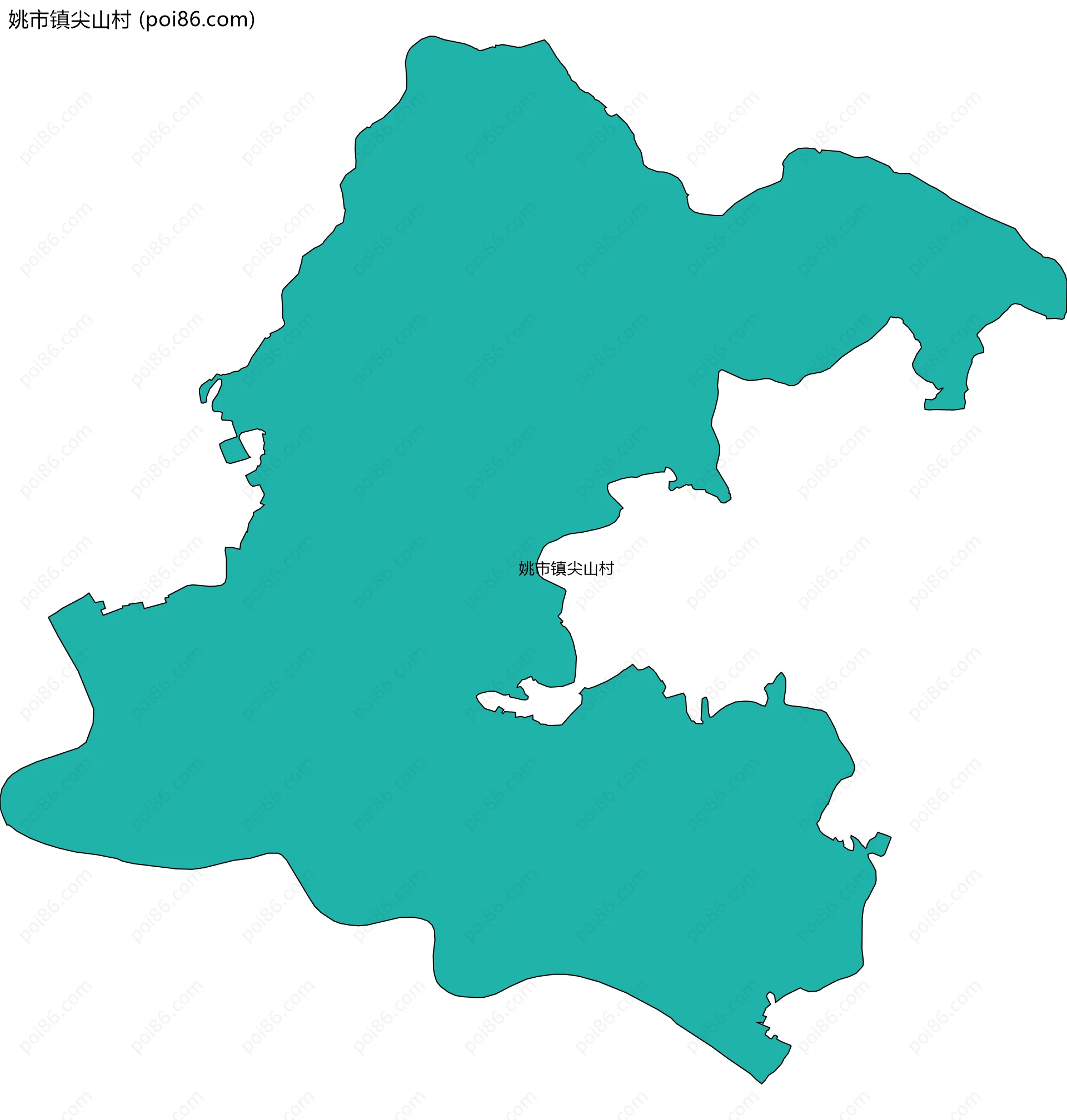 姚市镇尖山村边界地图