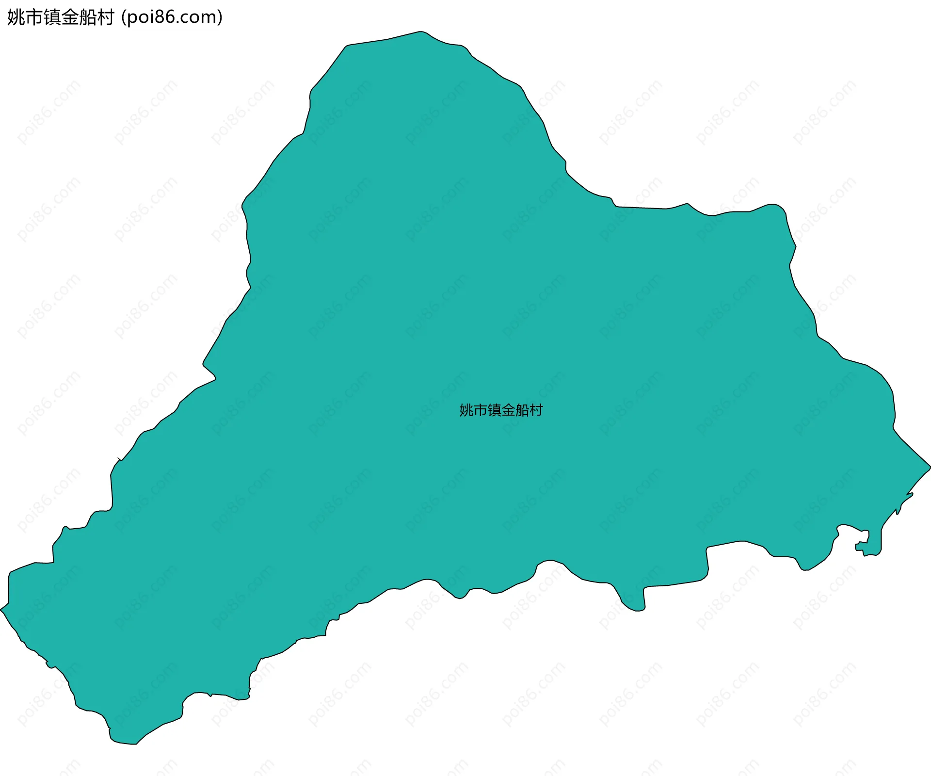 姚市镇金船村边界地图