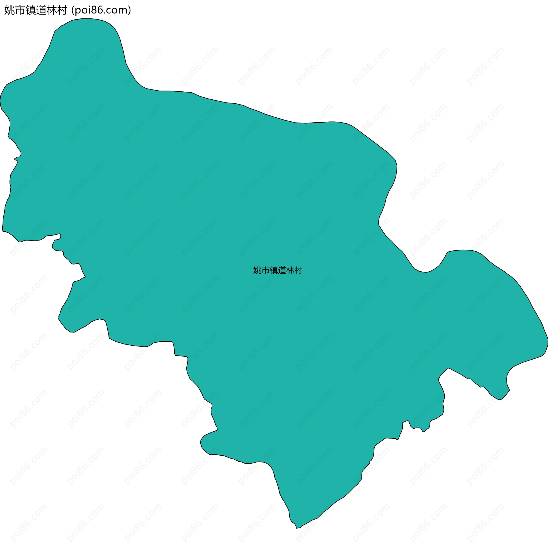 姚市镇道林村边界地图