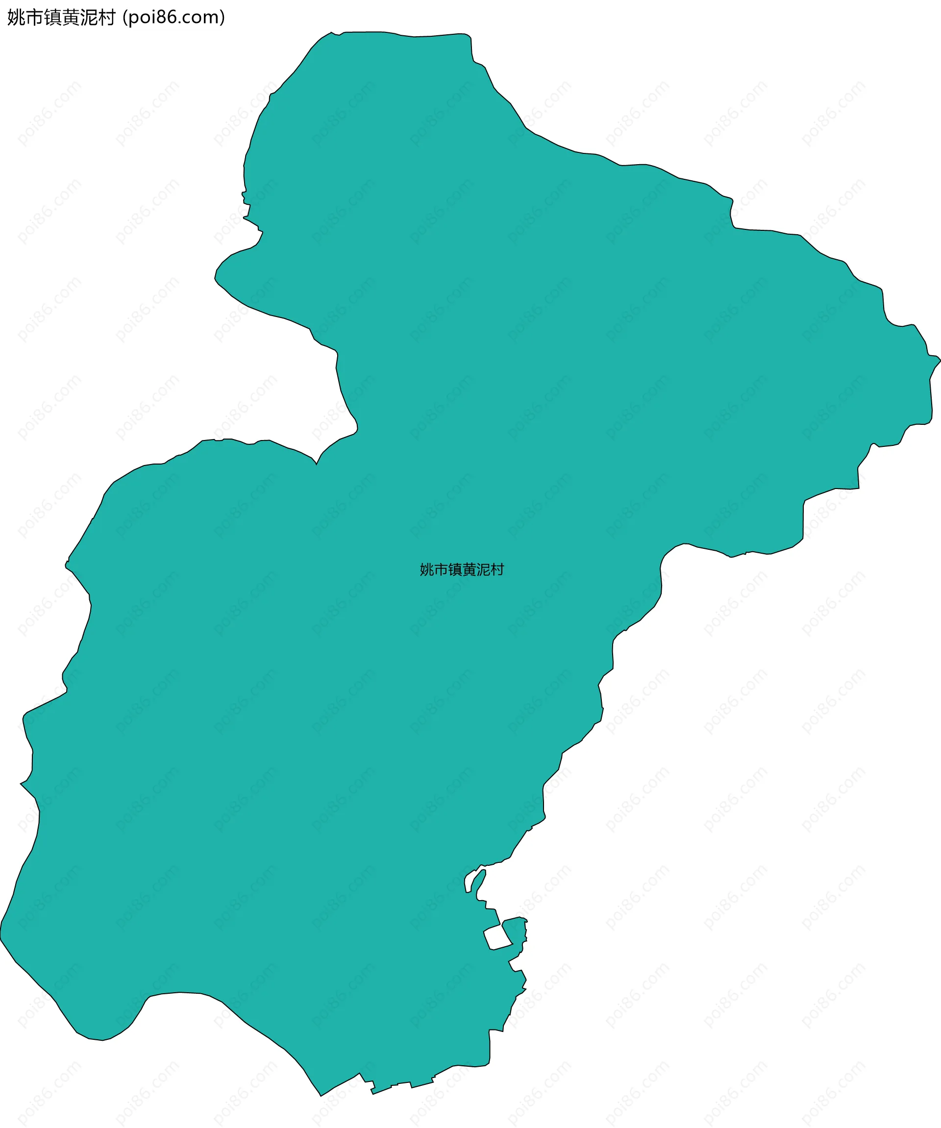姚市镇黄泥村边界地图