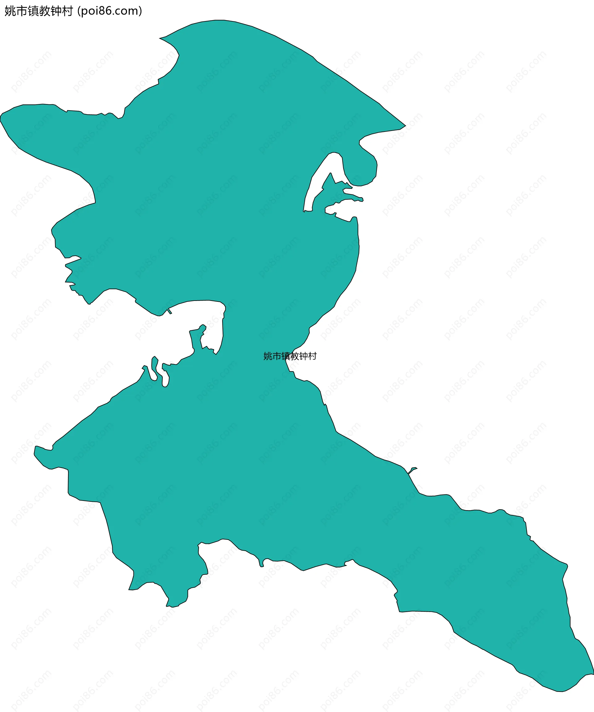 姚市镇教钟村边界地图