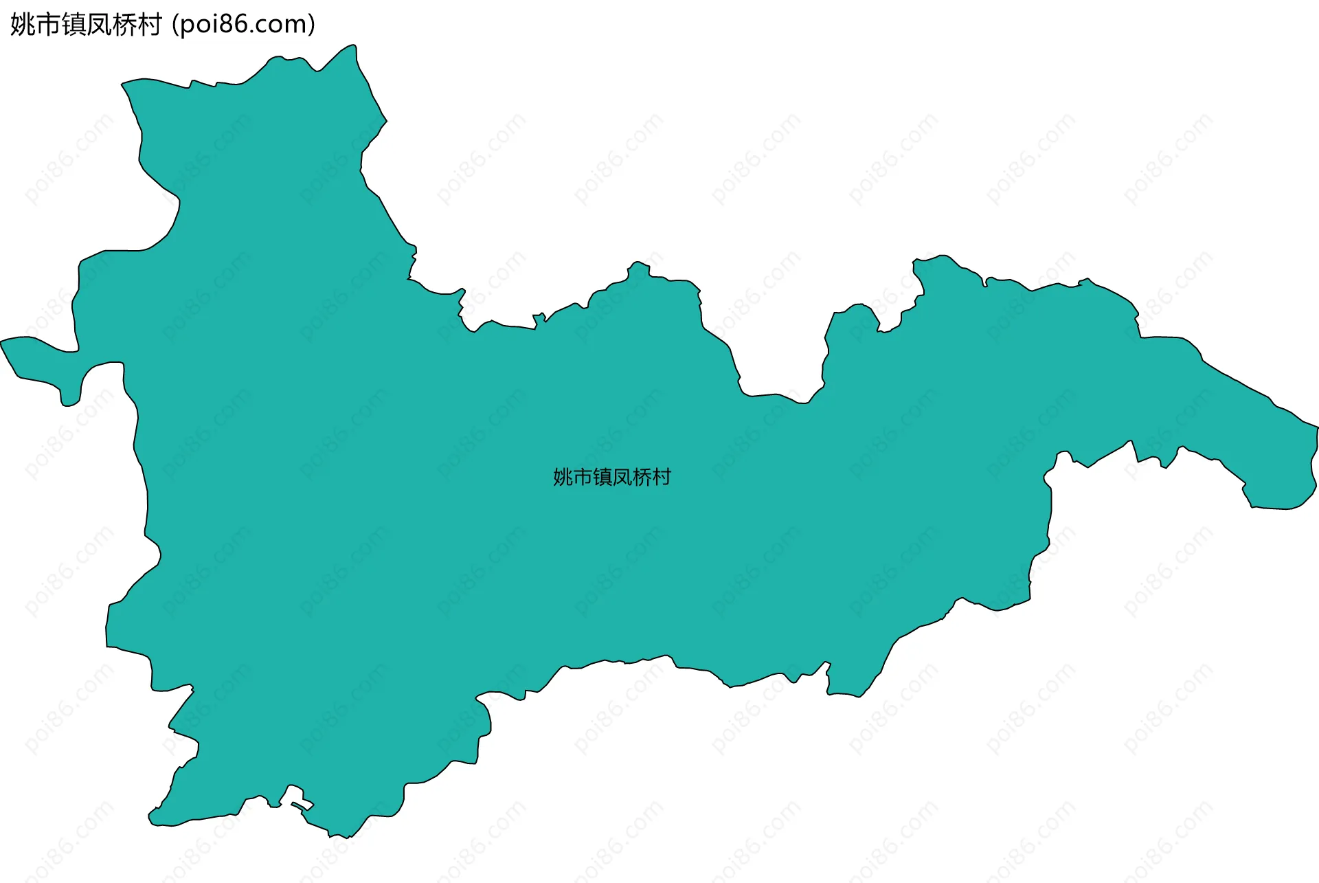 姚市镇凤桥村边界地图