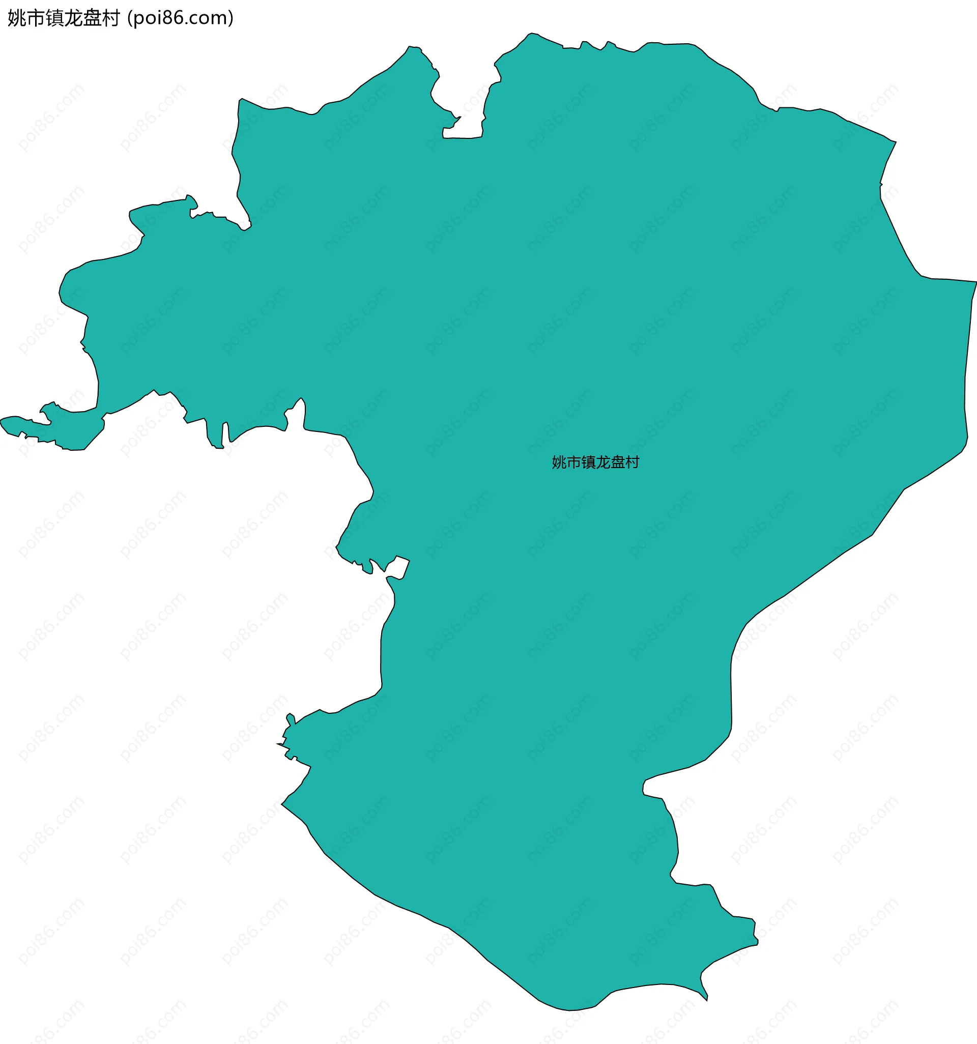 姚市镇龙盘村边界地图