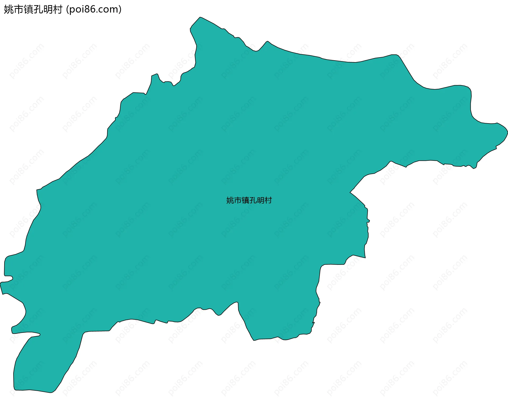 姚市镇孔明村边界地图