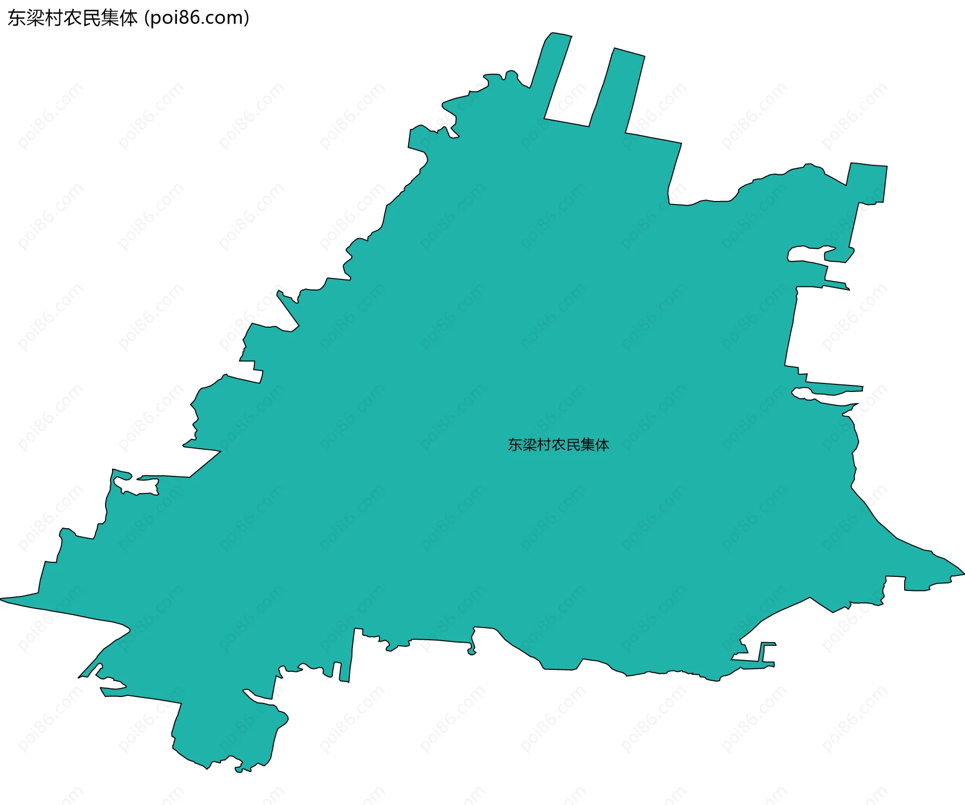 东梁村农民集体边界地图