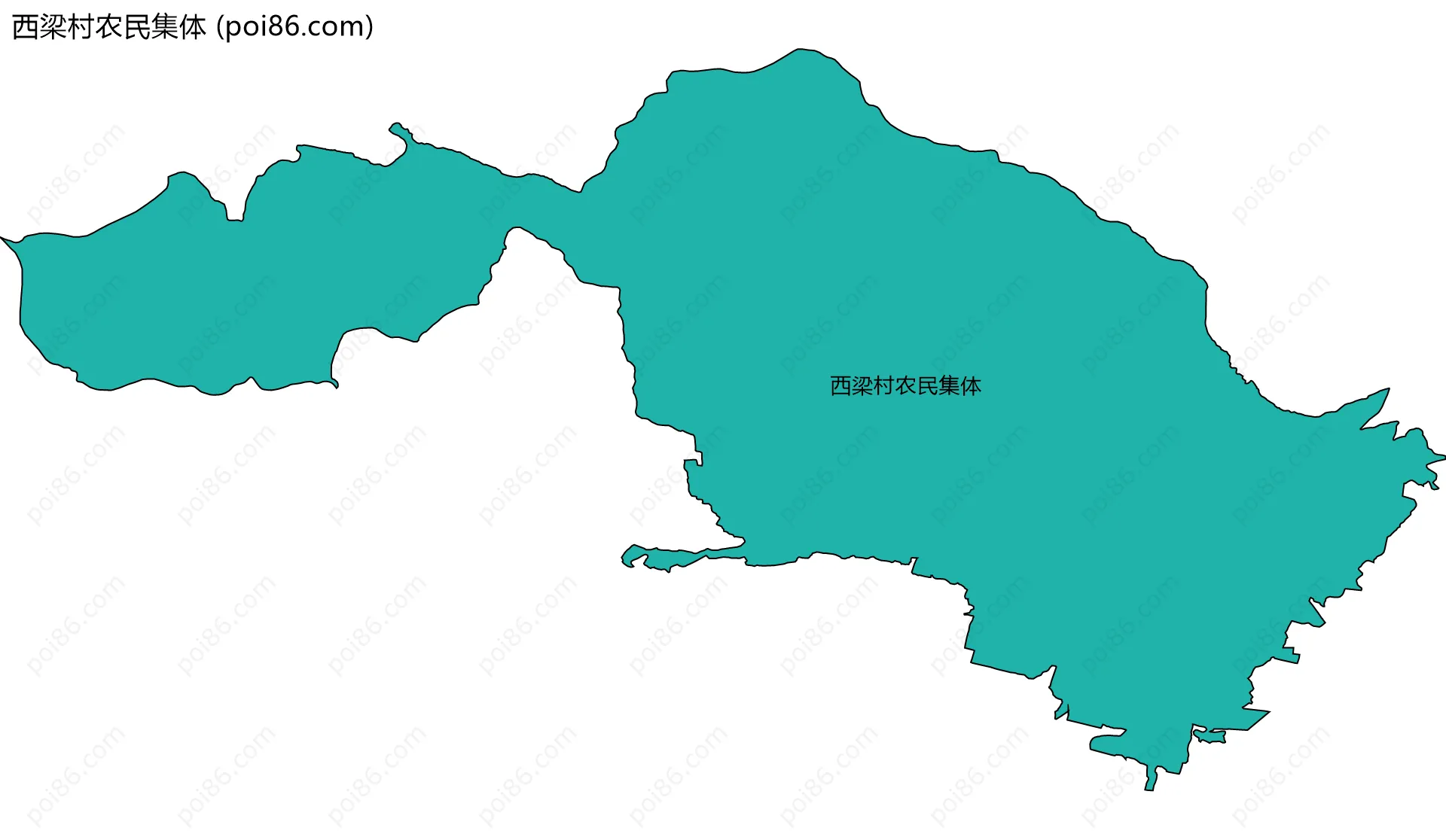 西梁村农民集体边界地图