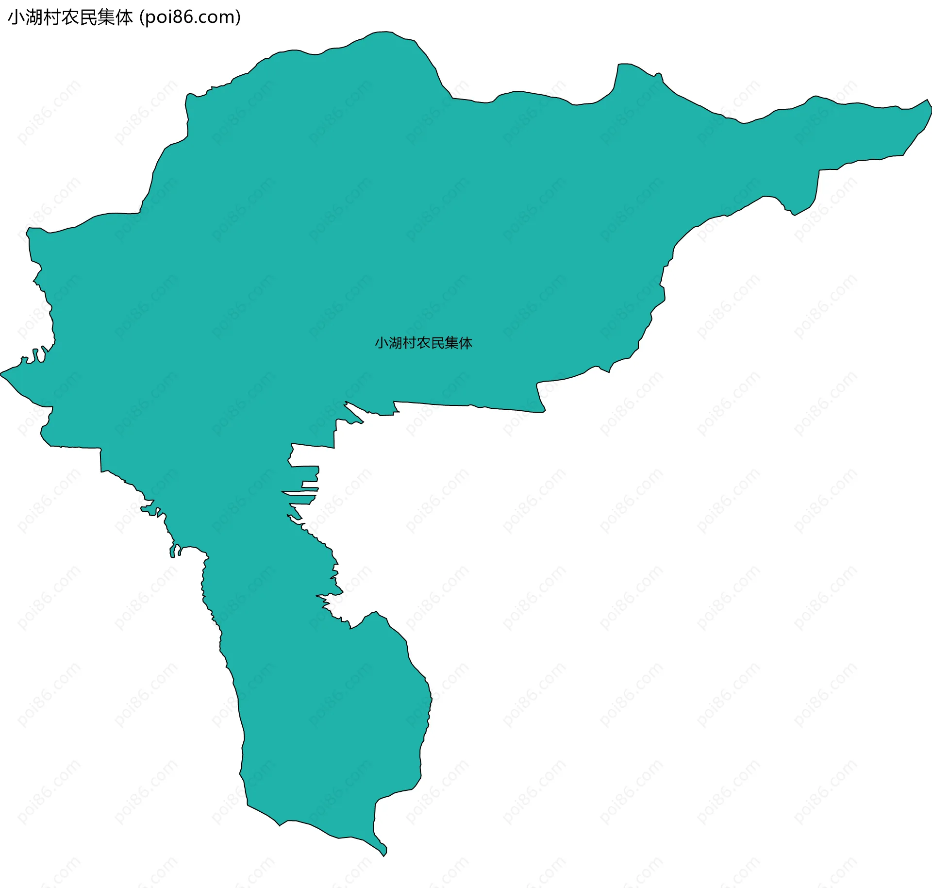 小湖村农民集体边界地图