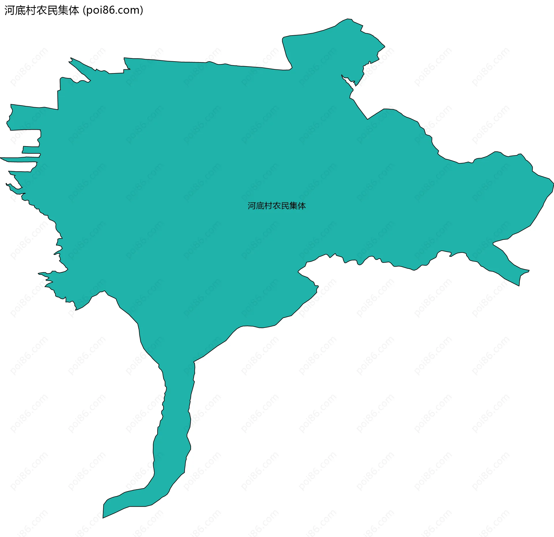 河底村农民集体边界地图