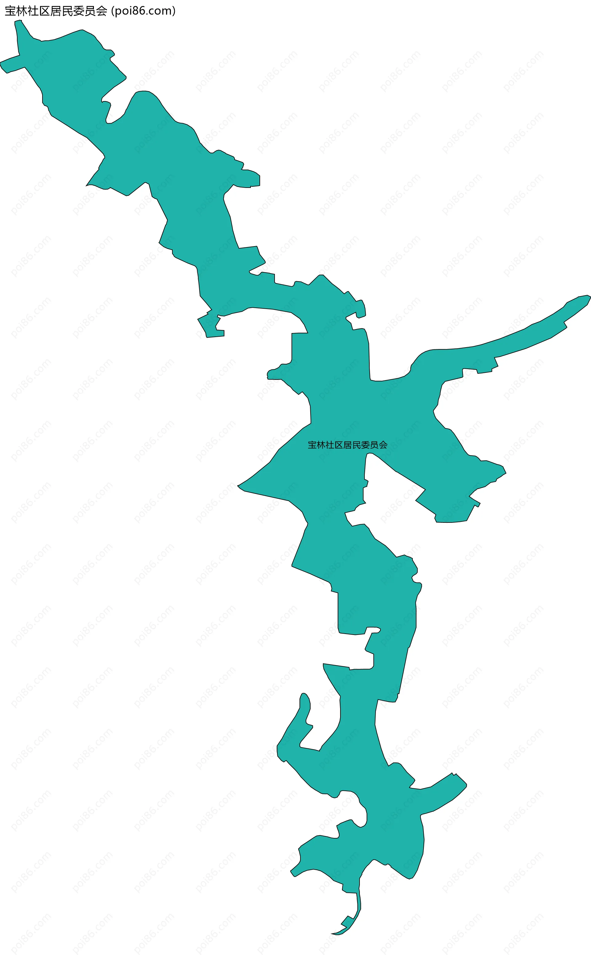 宝林社区居民委员会边界地图