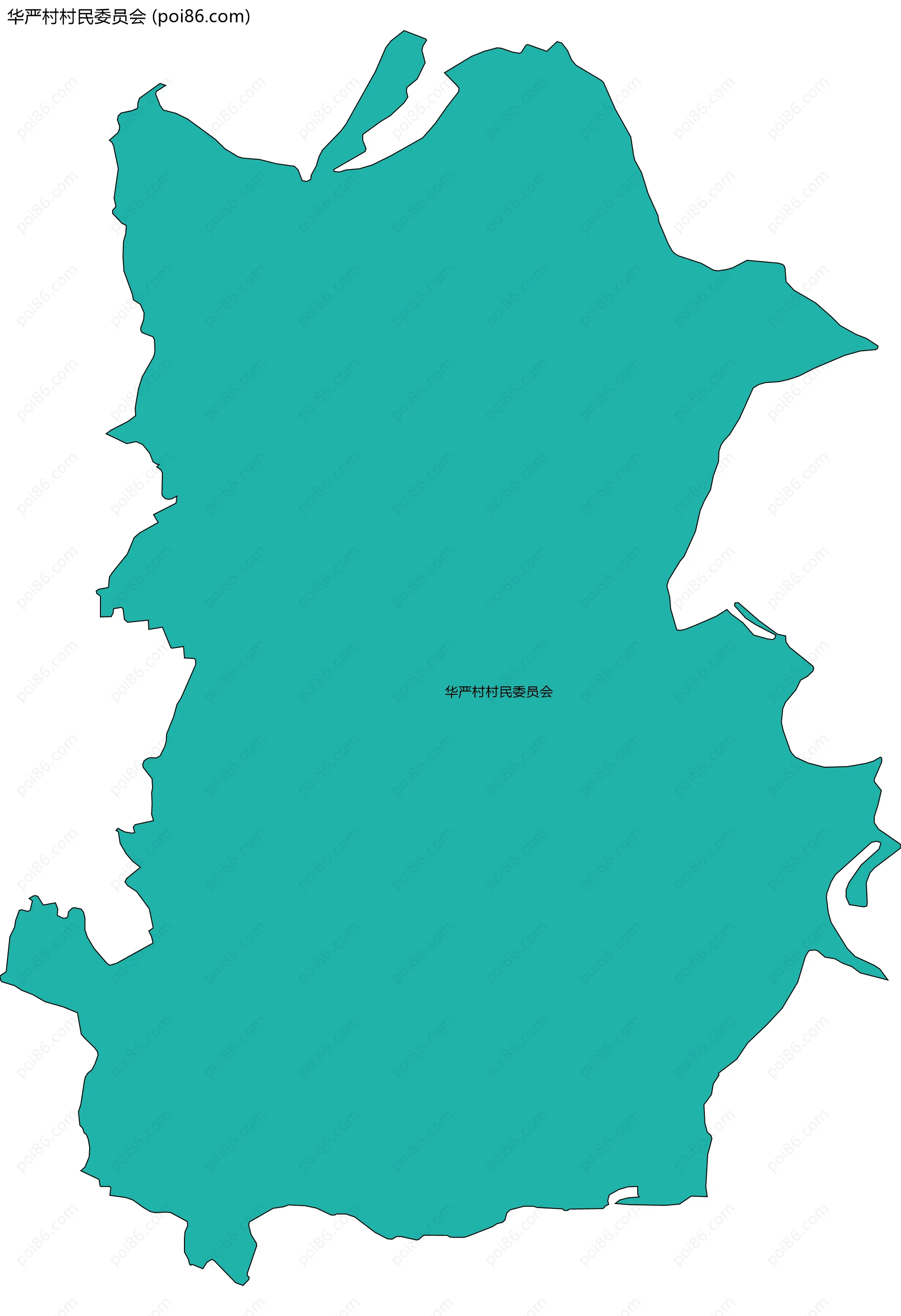 华严村村民委员会边界地图