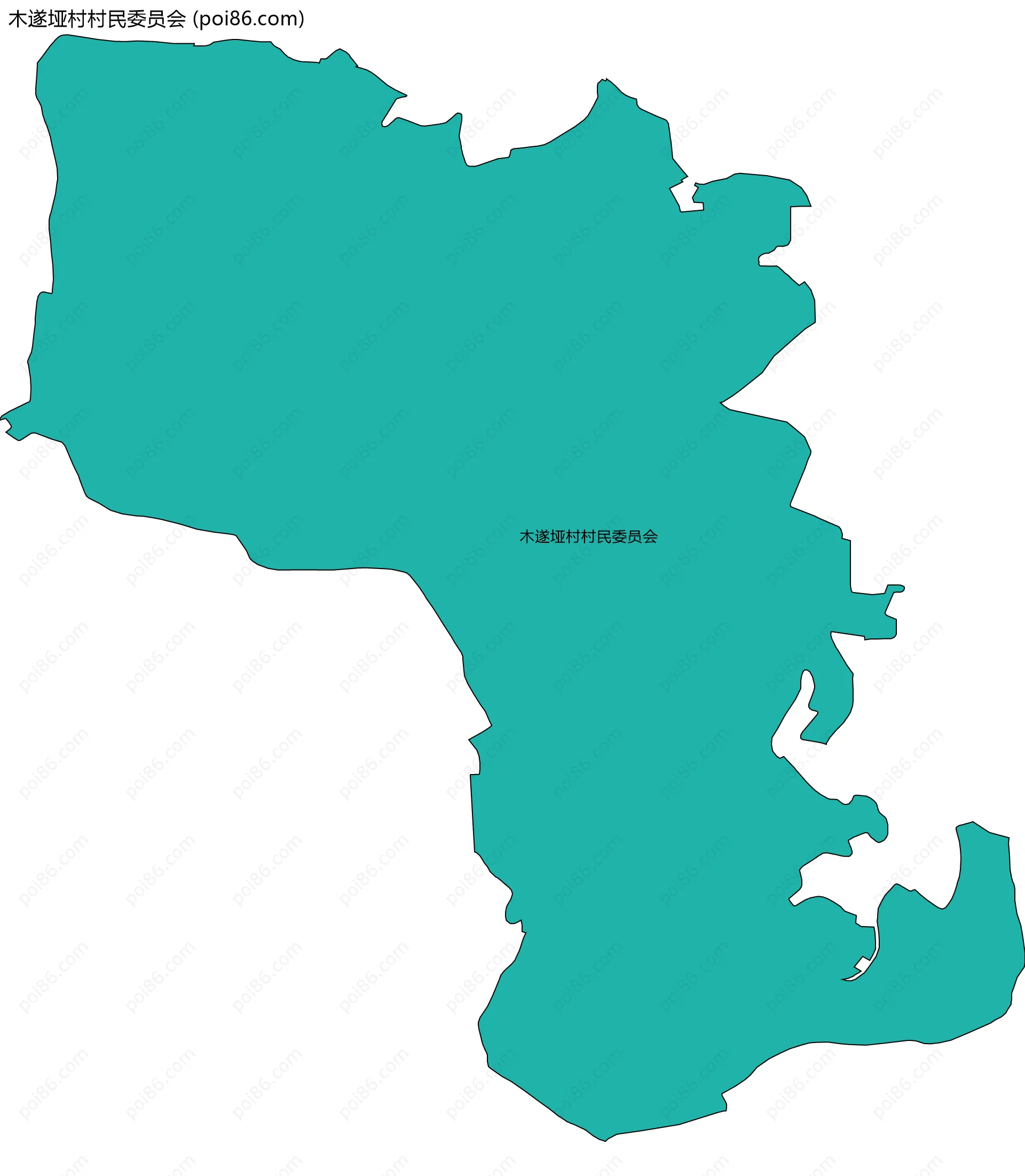 木遂垭村村民委员会边界地图