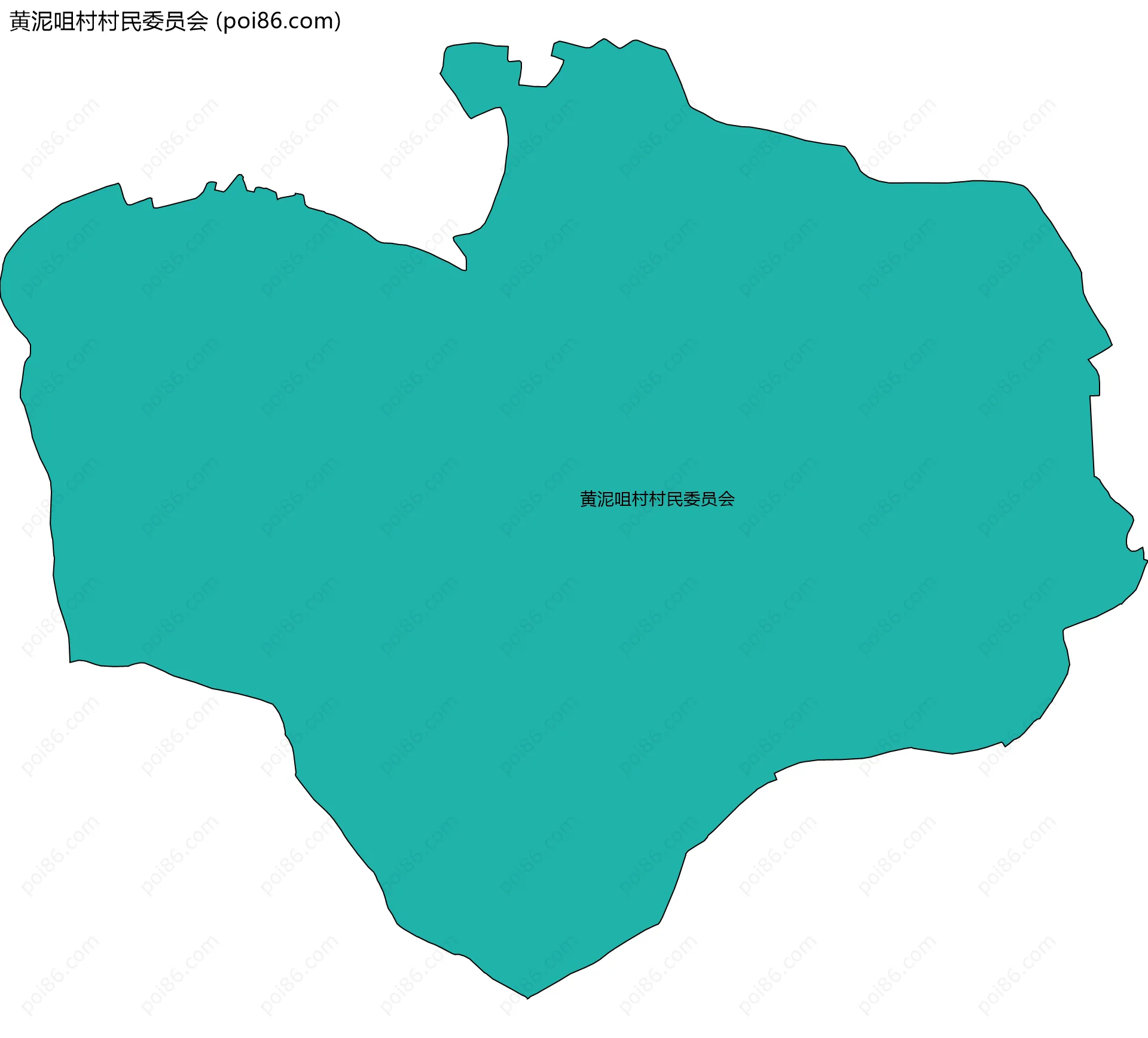 黄泥咀村村民委员会边界地图