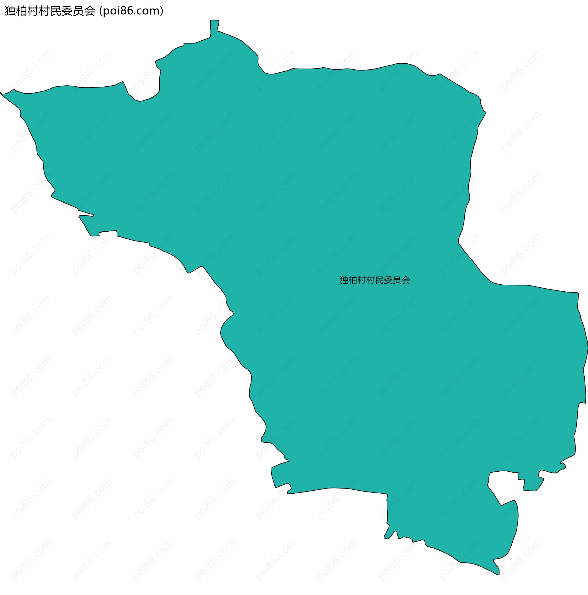 独柏村村民委员会边界地图