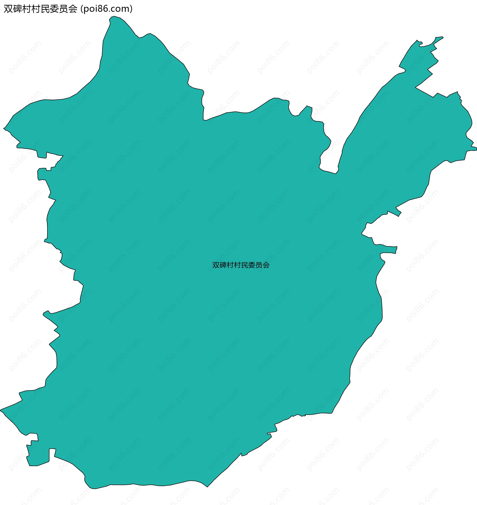 双碑村村民委员会边界地图