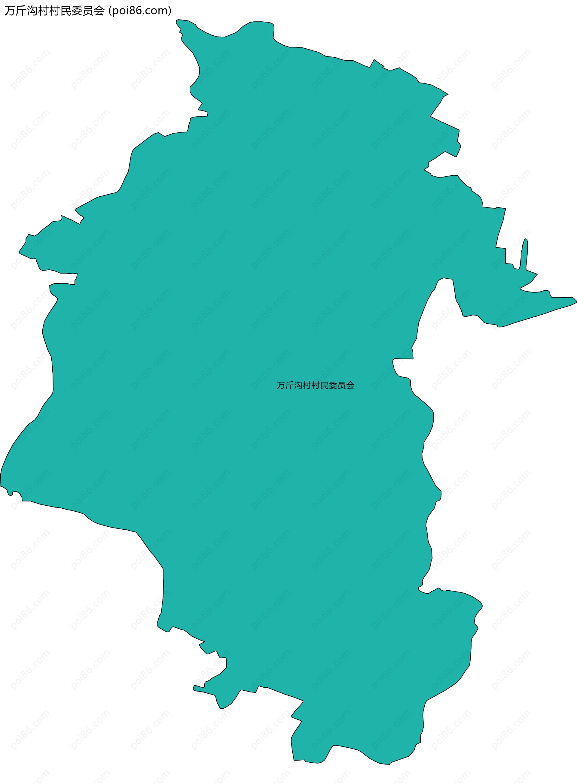 万斤沟村村民委员会边界地图