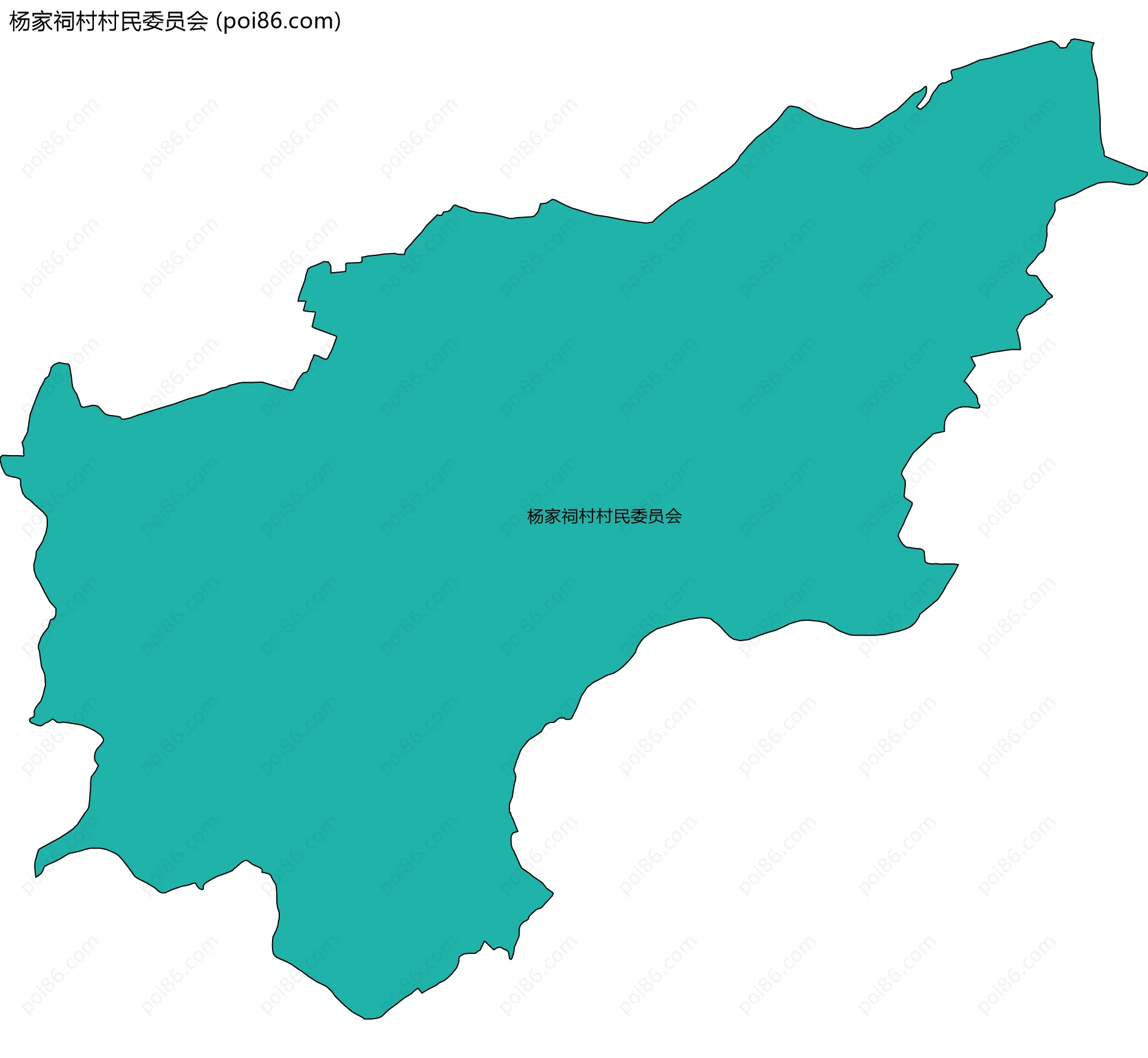 杨家祠村村民委员会边界地图