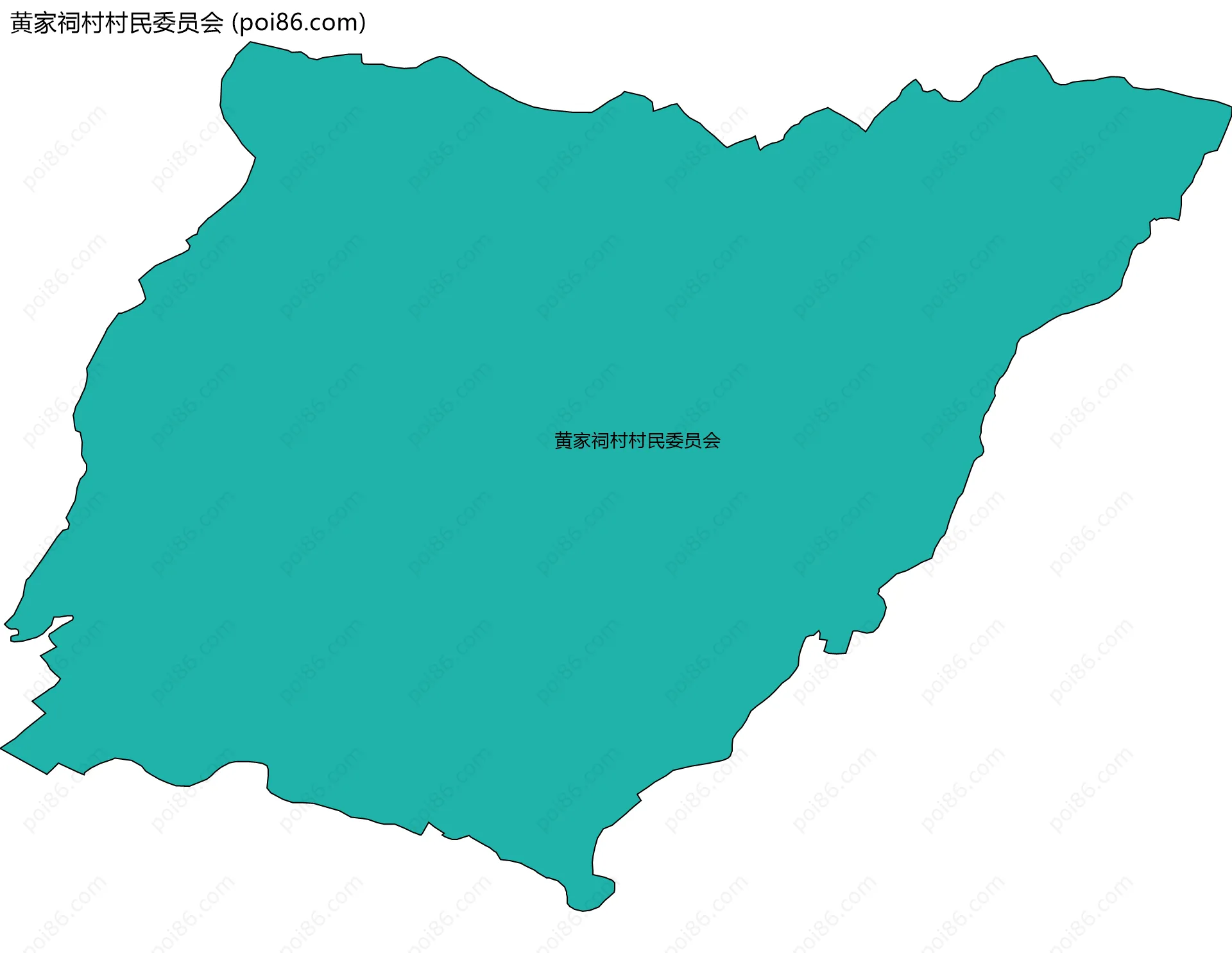 黄家祠村村民委员会边界地图