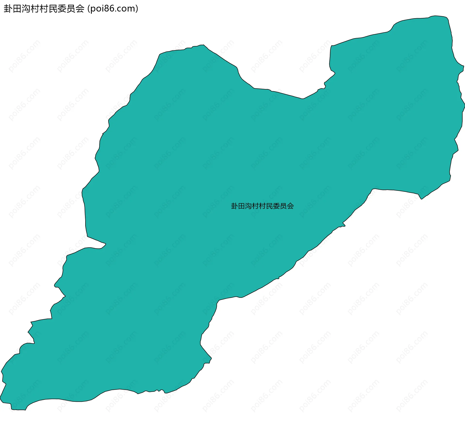 卦田沟村村民委员会边界地图