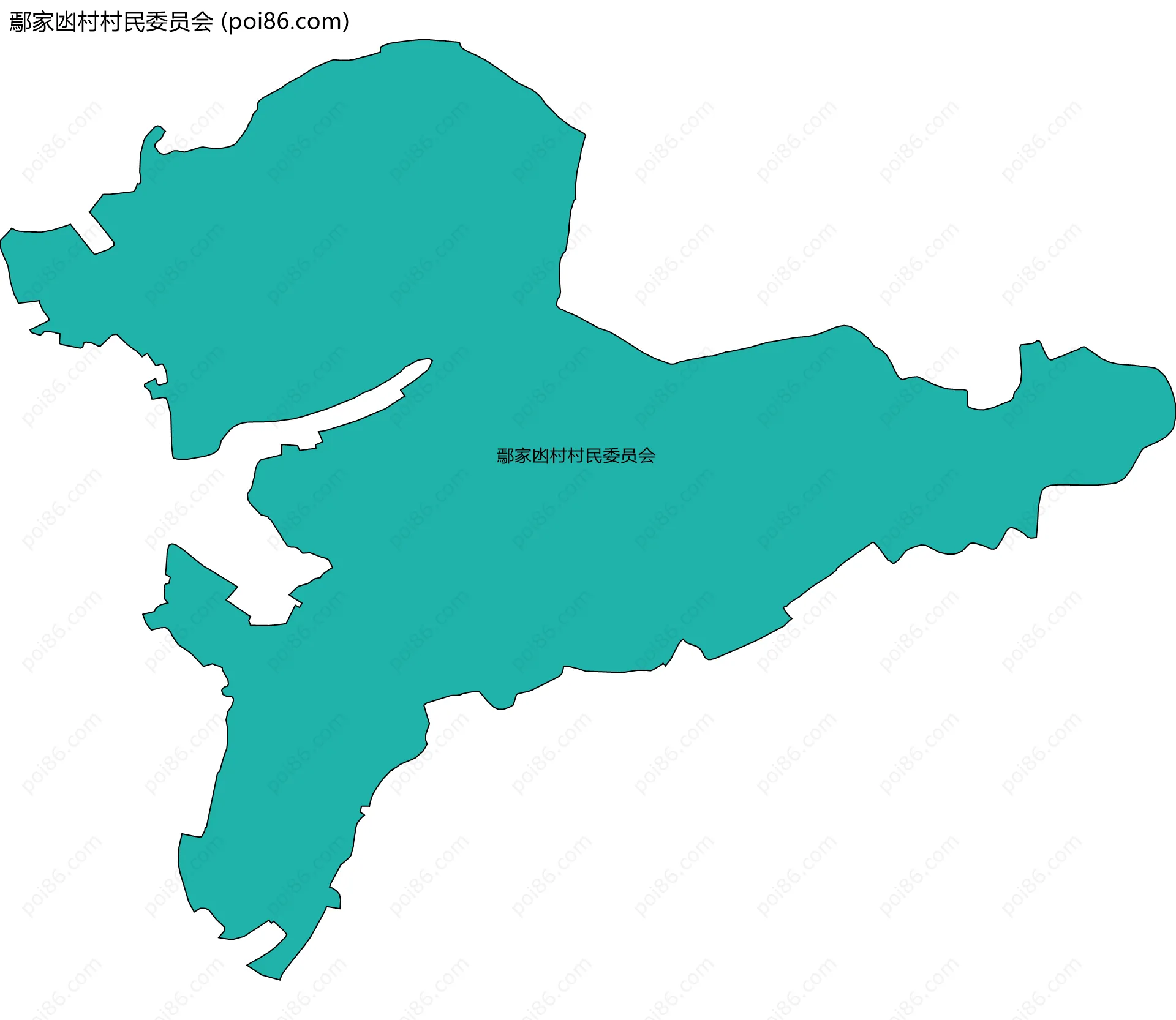 鄢家凼村村民委员会边界地图