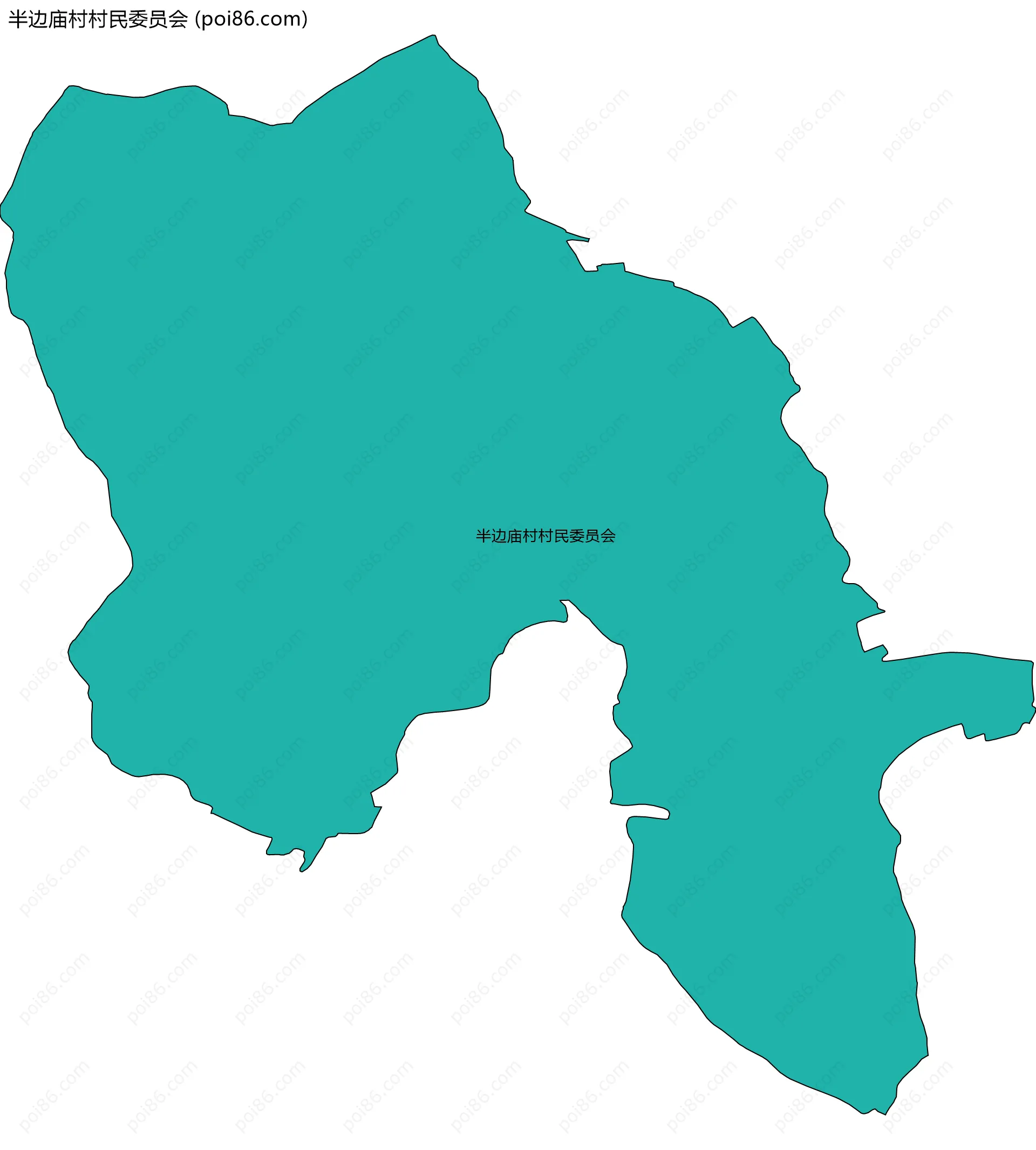 半边庙村村民委员会边界地图