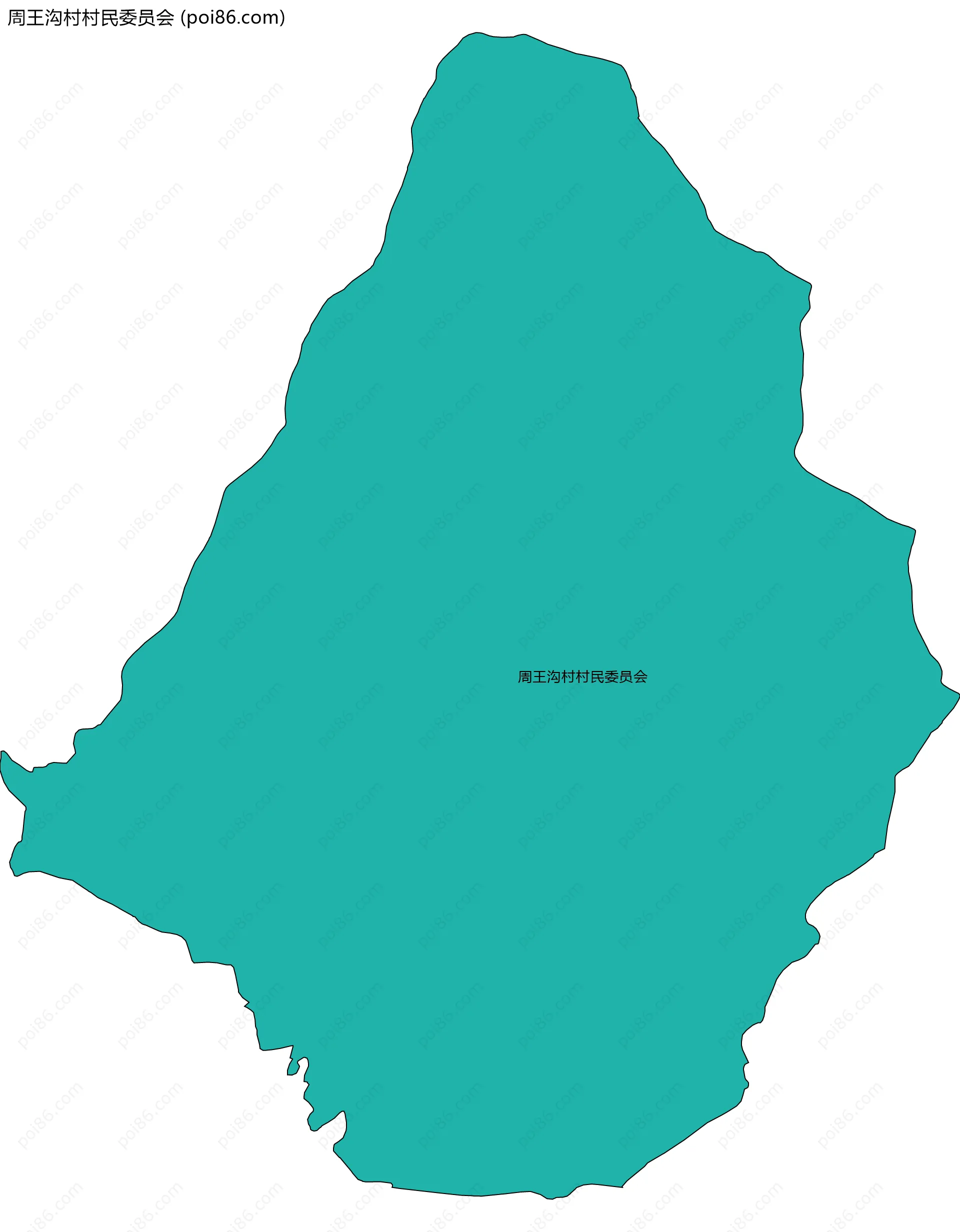 周王沟村村民委员会边界地图