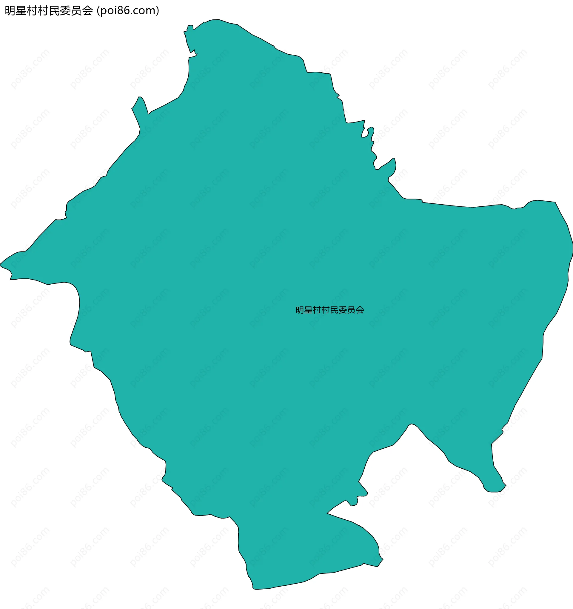 明星村村民委员会边界地图