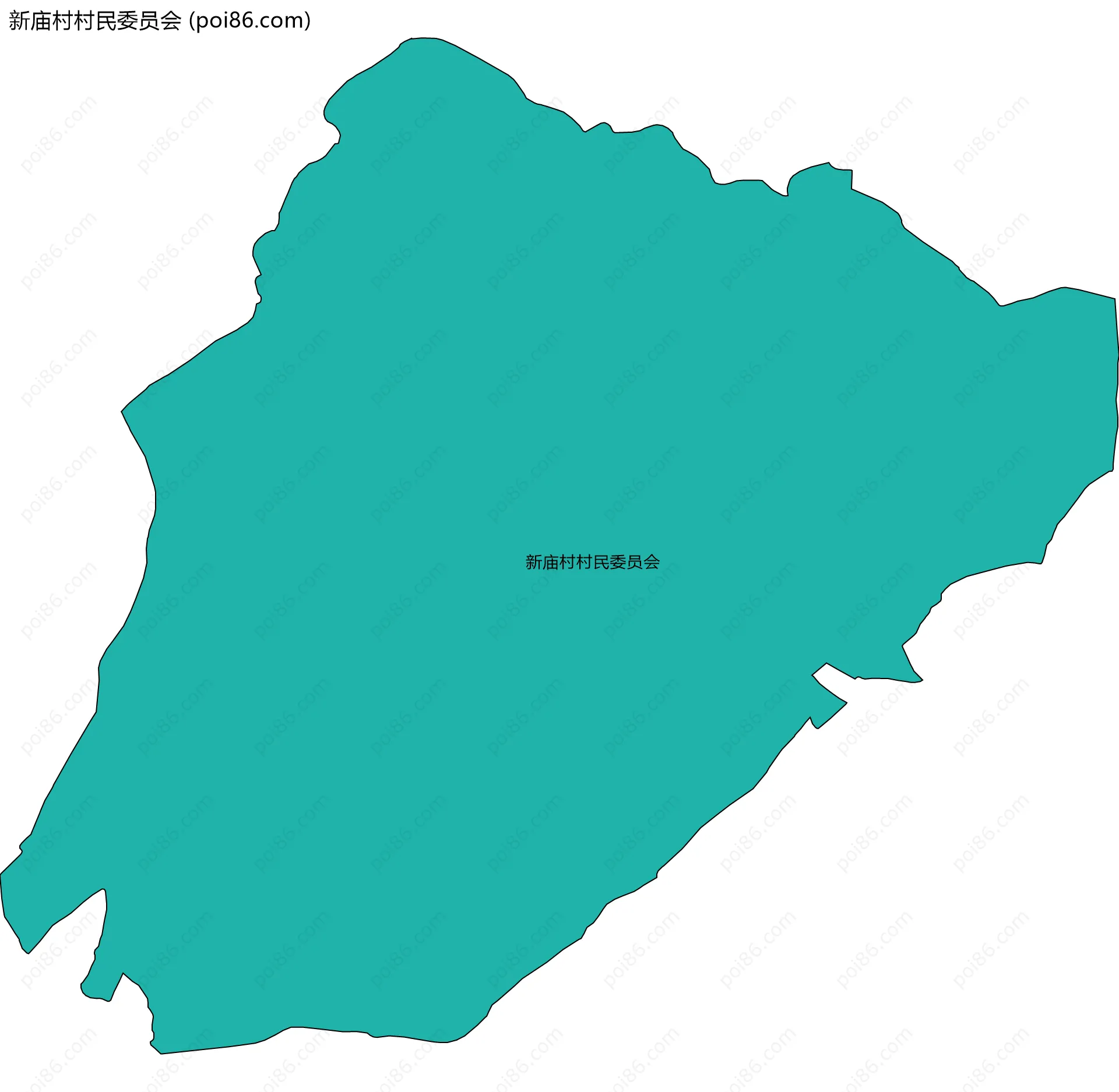 新庙村村民委员会边界地图
