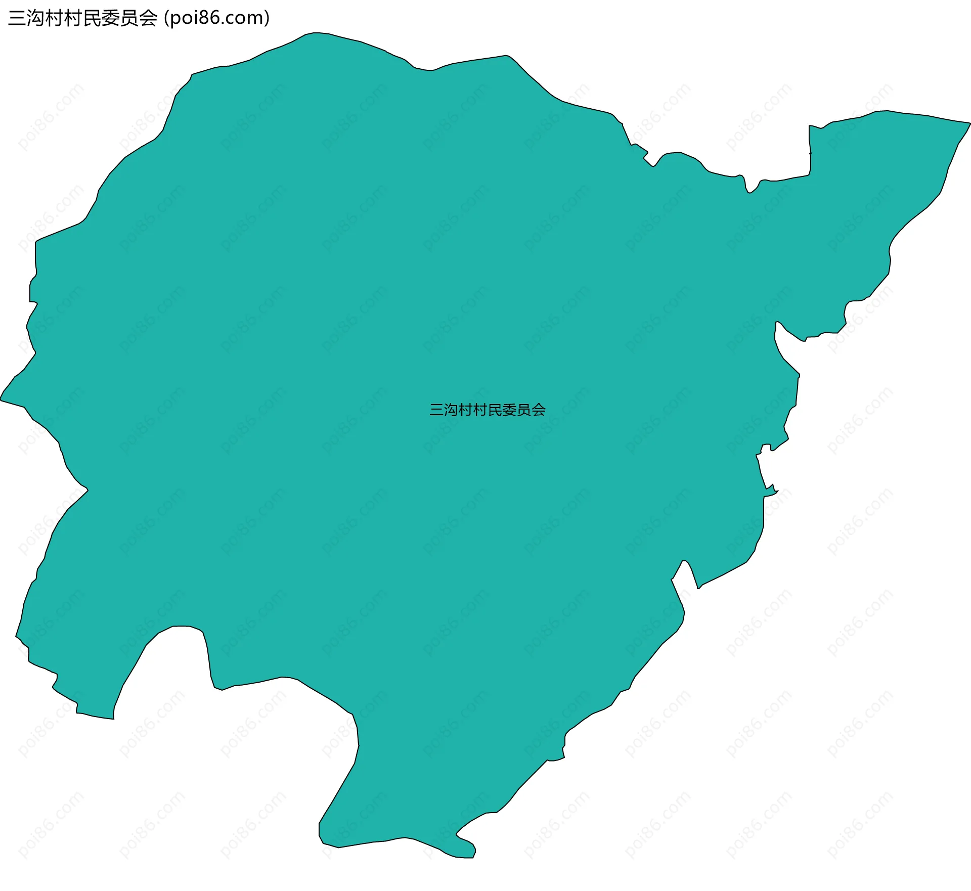 三沟村村民委员会边界地图