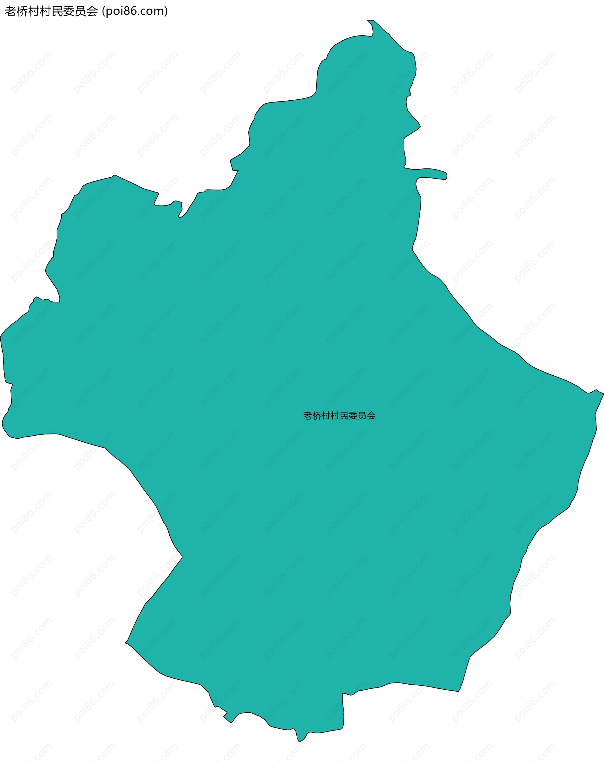 老桥村村民委员会边界地图