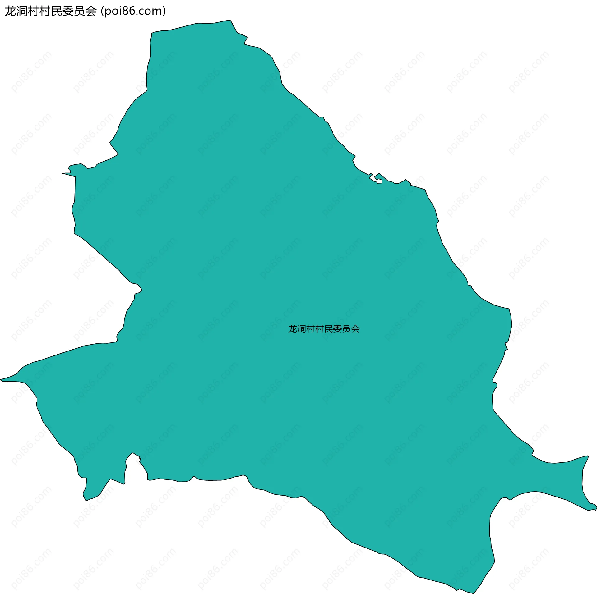龙洞村村民委员会边界地图